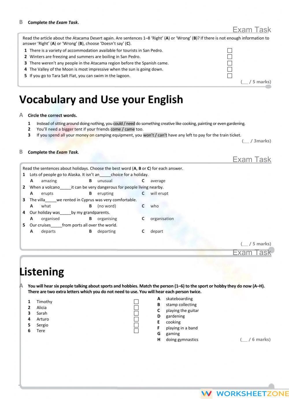 9th Grade ELA Assessment: Atacama Desert Aligned Exam - Page 2