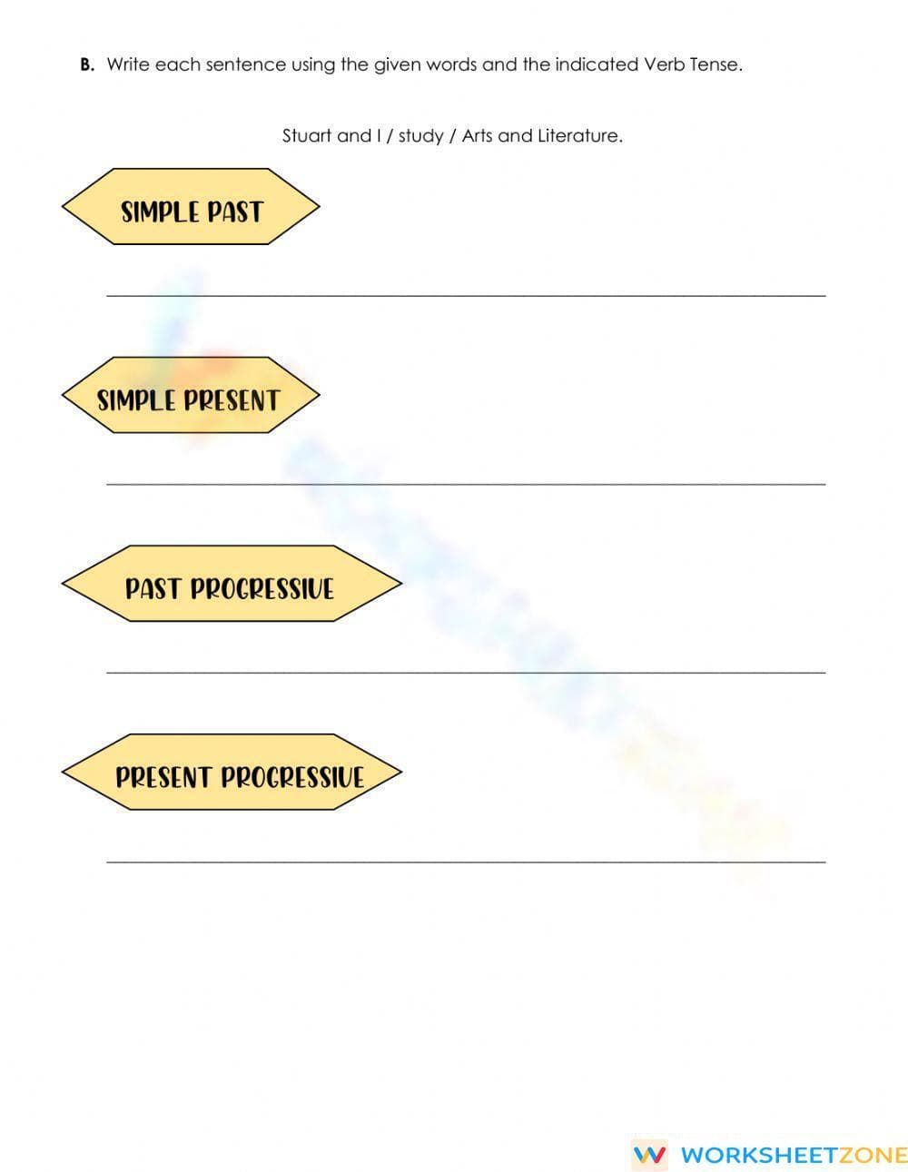 Essential Verb Tenses Worksheet | Grade 6-7 Printable - Page 2