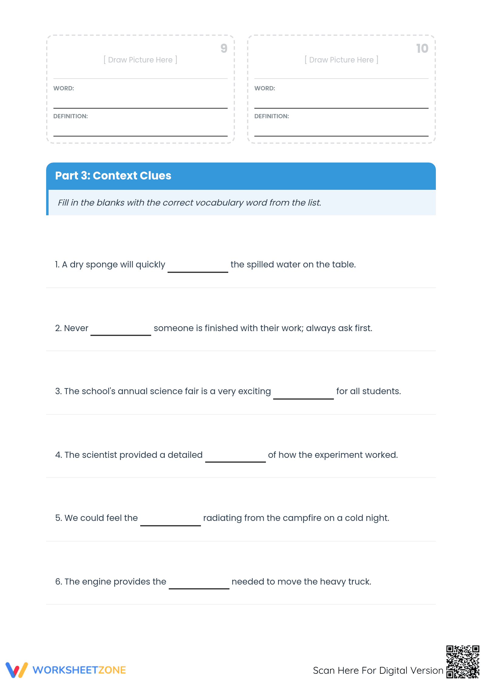 Essential Grade 5 Vocabulary Alphabetical Order Worksheet - Page 3