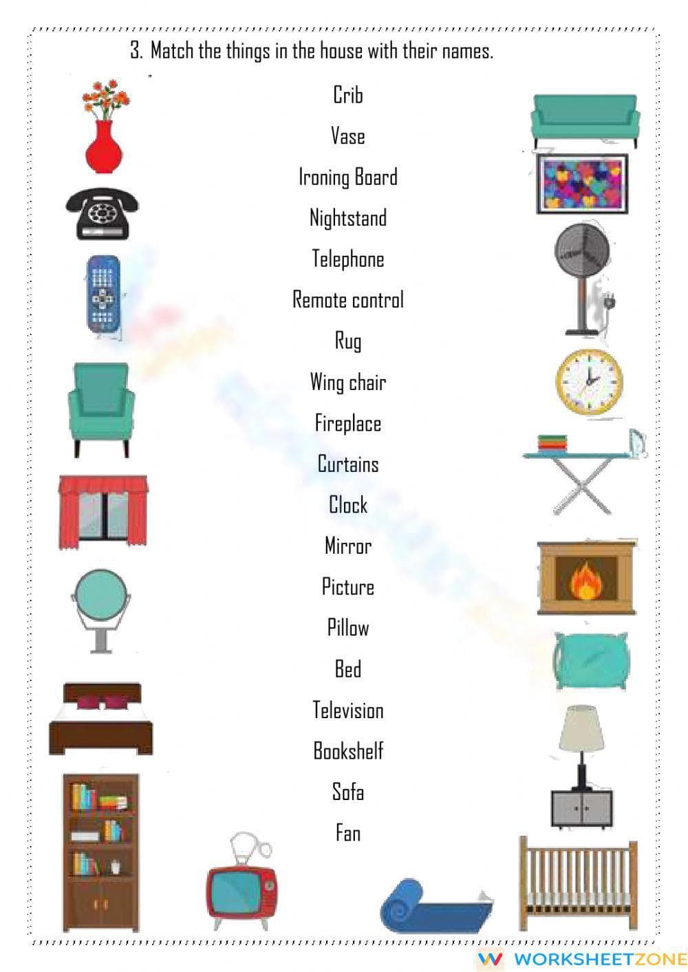 Printable House Vocab & Prepositions Worksheet | Grade 3 - Page 2