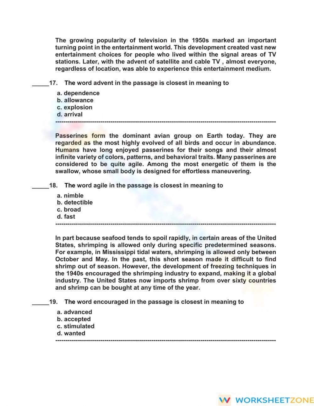 Essential Vocabulary in Context Worksheet | Grade 9 ELA - Page 4