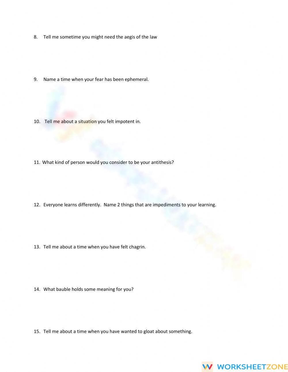 Essential SAT Vocab 1-2 Review Worksheet | Grades 9-12 - Page 2