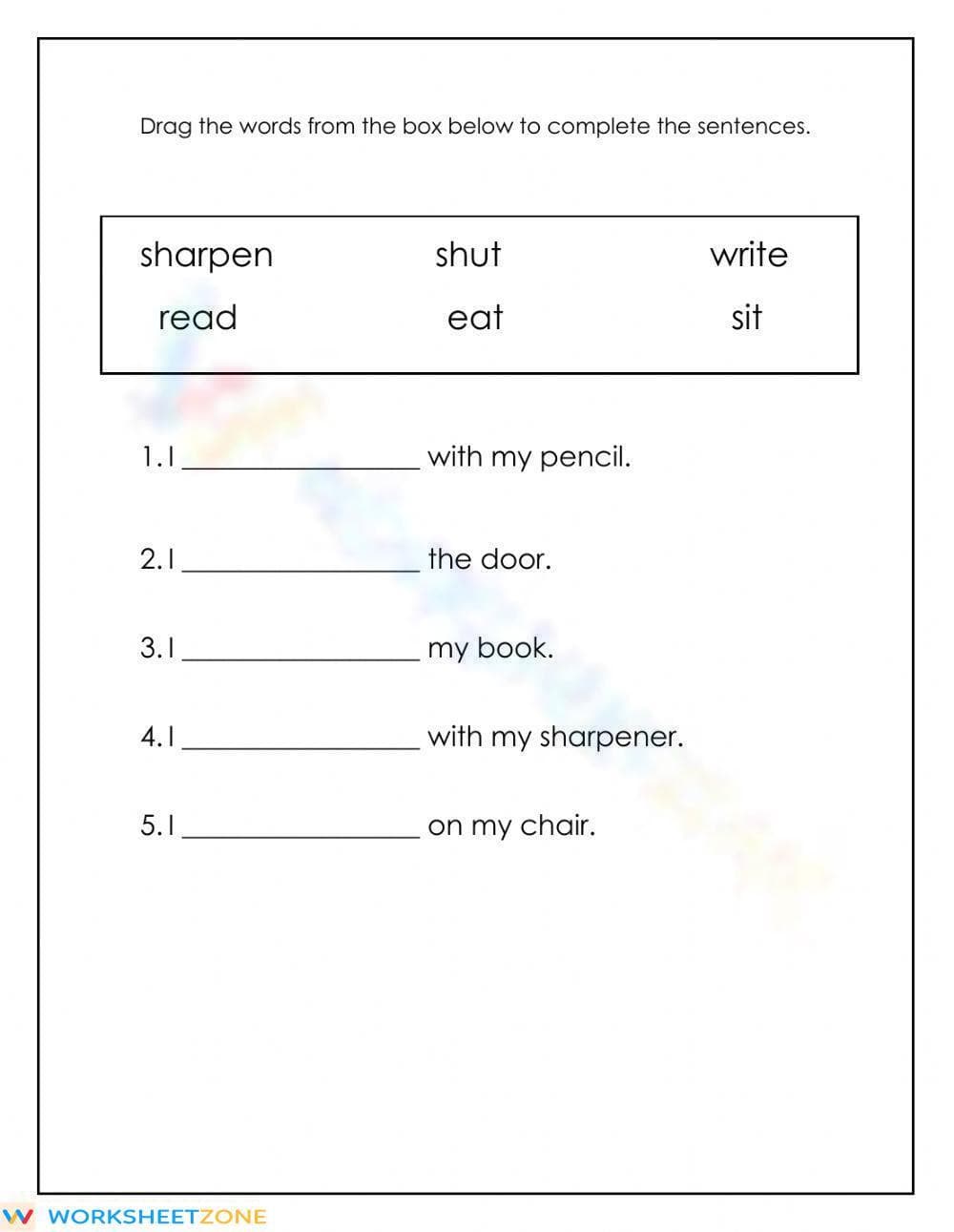 Essential School Bag Vocabulary Worksheet | Grade 1 - Page 2
