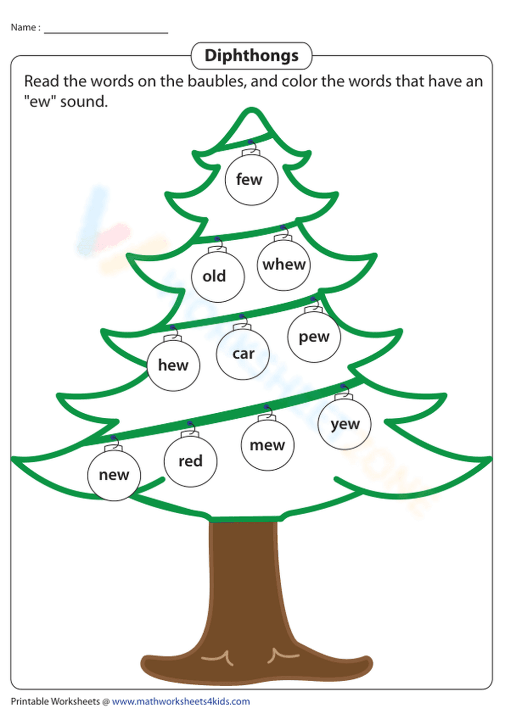 Coloring Words with the GR Blend Worksheet - Page 2