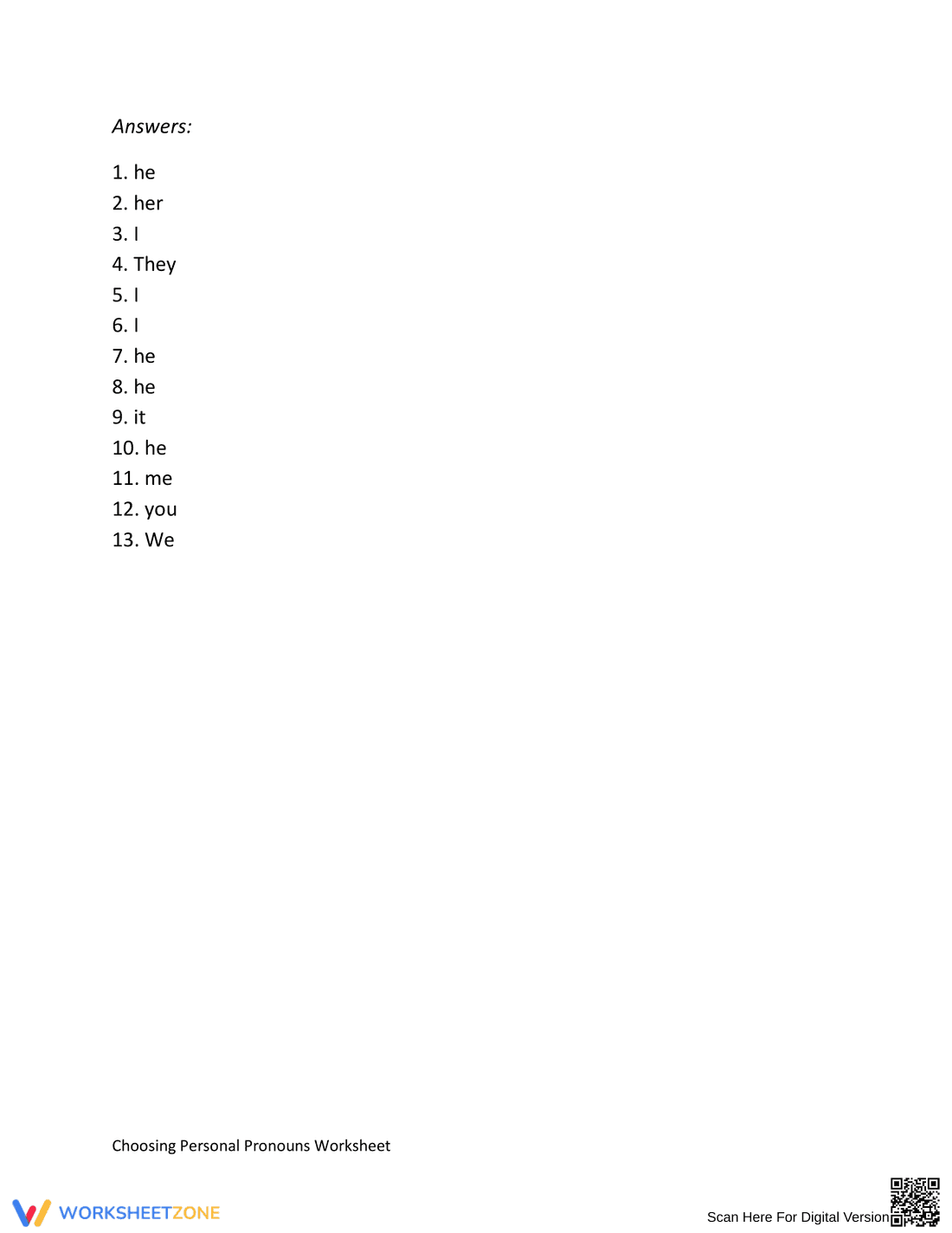 Grade 4 Personal Pronouns — Printable No-Prep Worksheet - Page 2