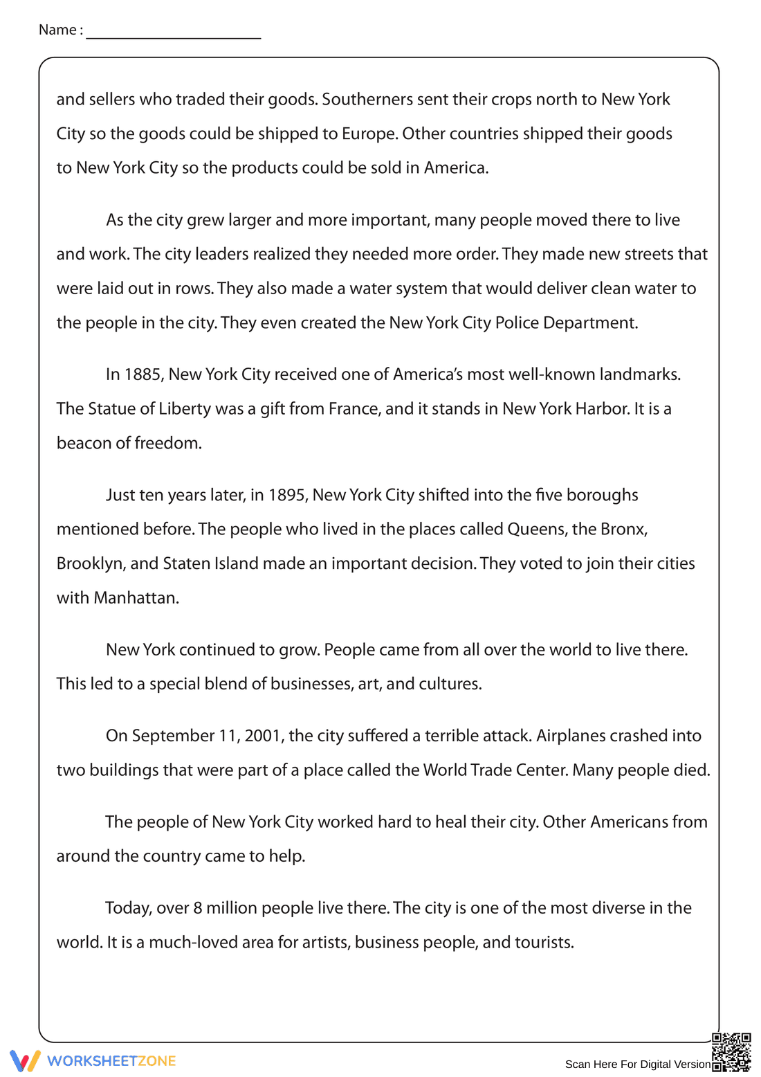 Non-Fiction Reading: History of New York City - Page 2