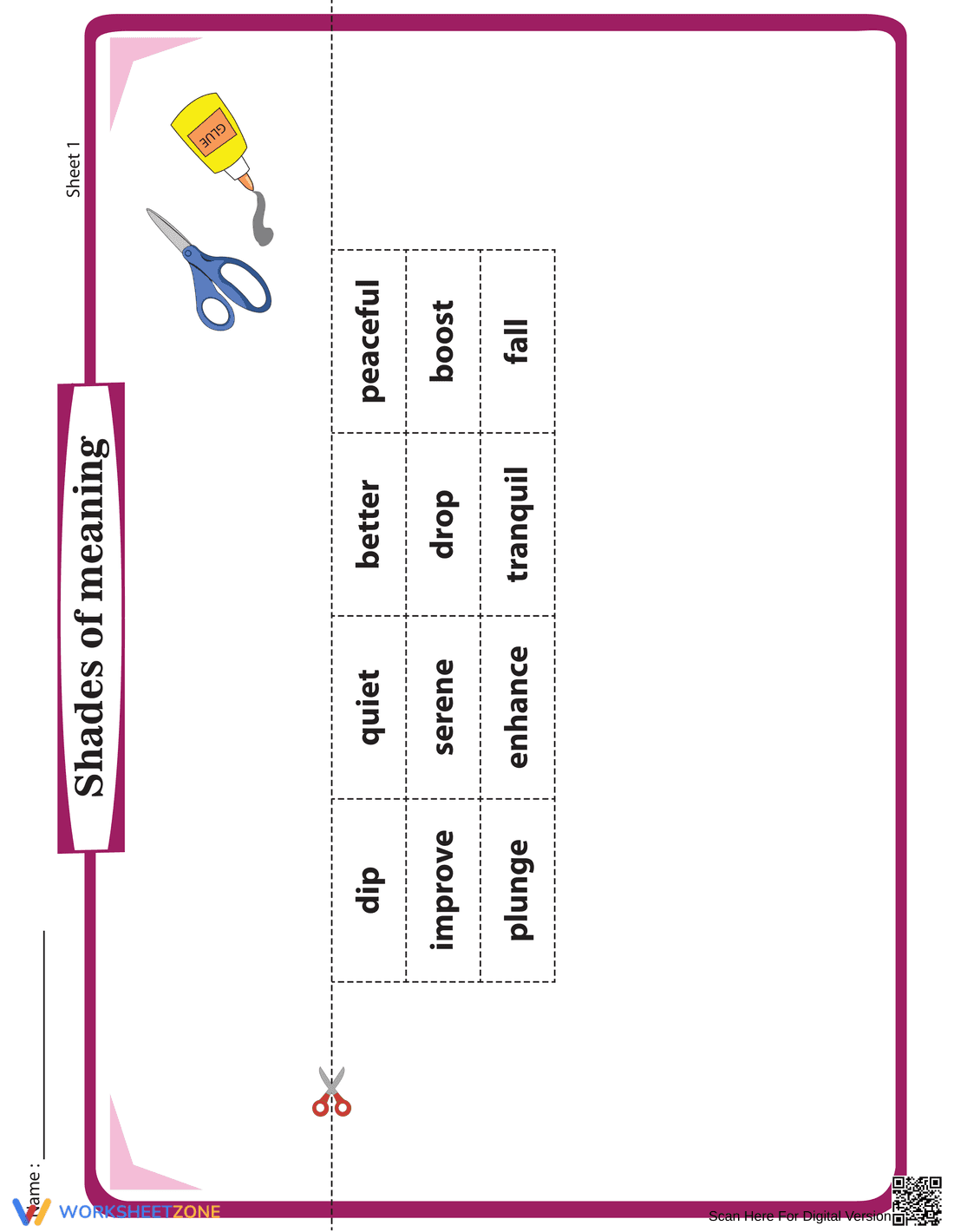 Similar Words: Vocabulary Building Worksheet - Page 2