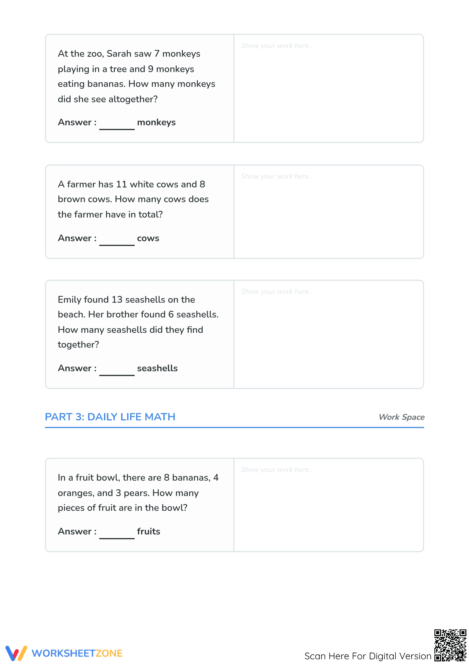 Printable Addition Word Problems for Grade 1 | Aligned - Page 3