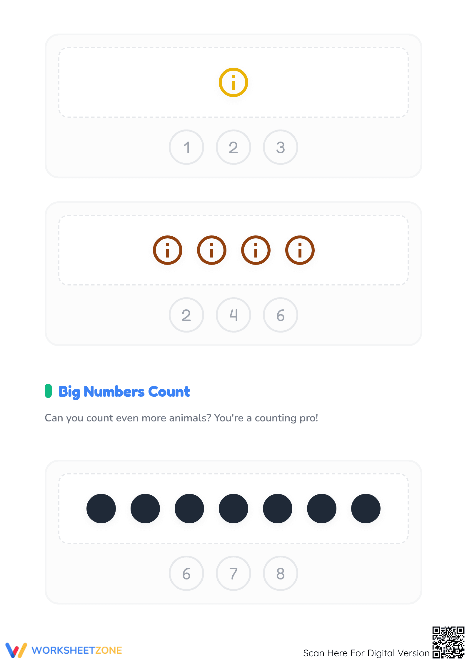 Essential Animal Counting Worksheet | Grade K Printable - Page 2