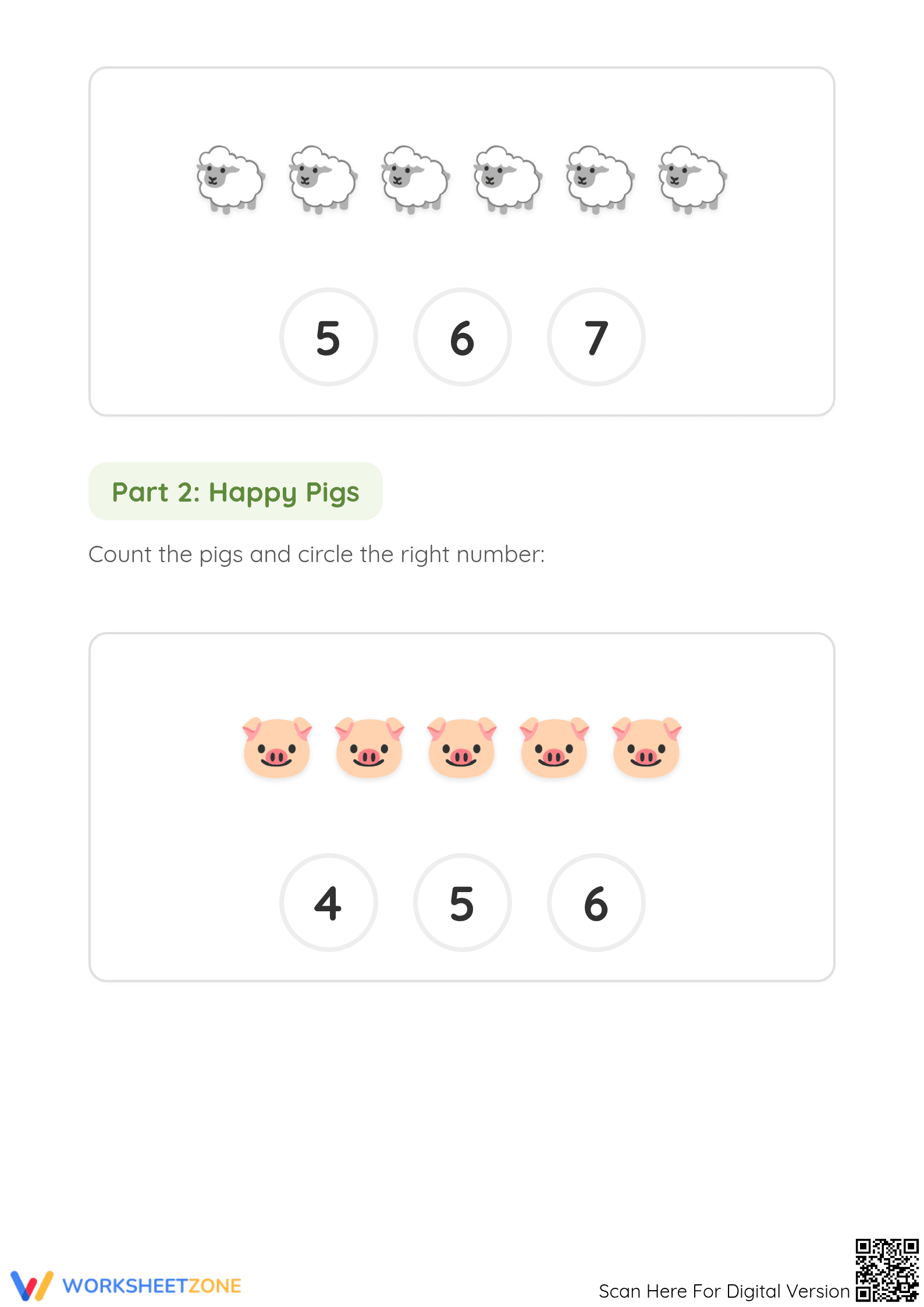 Grade Kindergarten Counting — Printable No-Prep Worksheet - Page 2