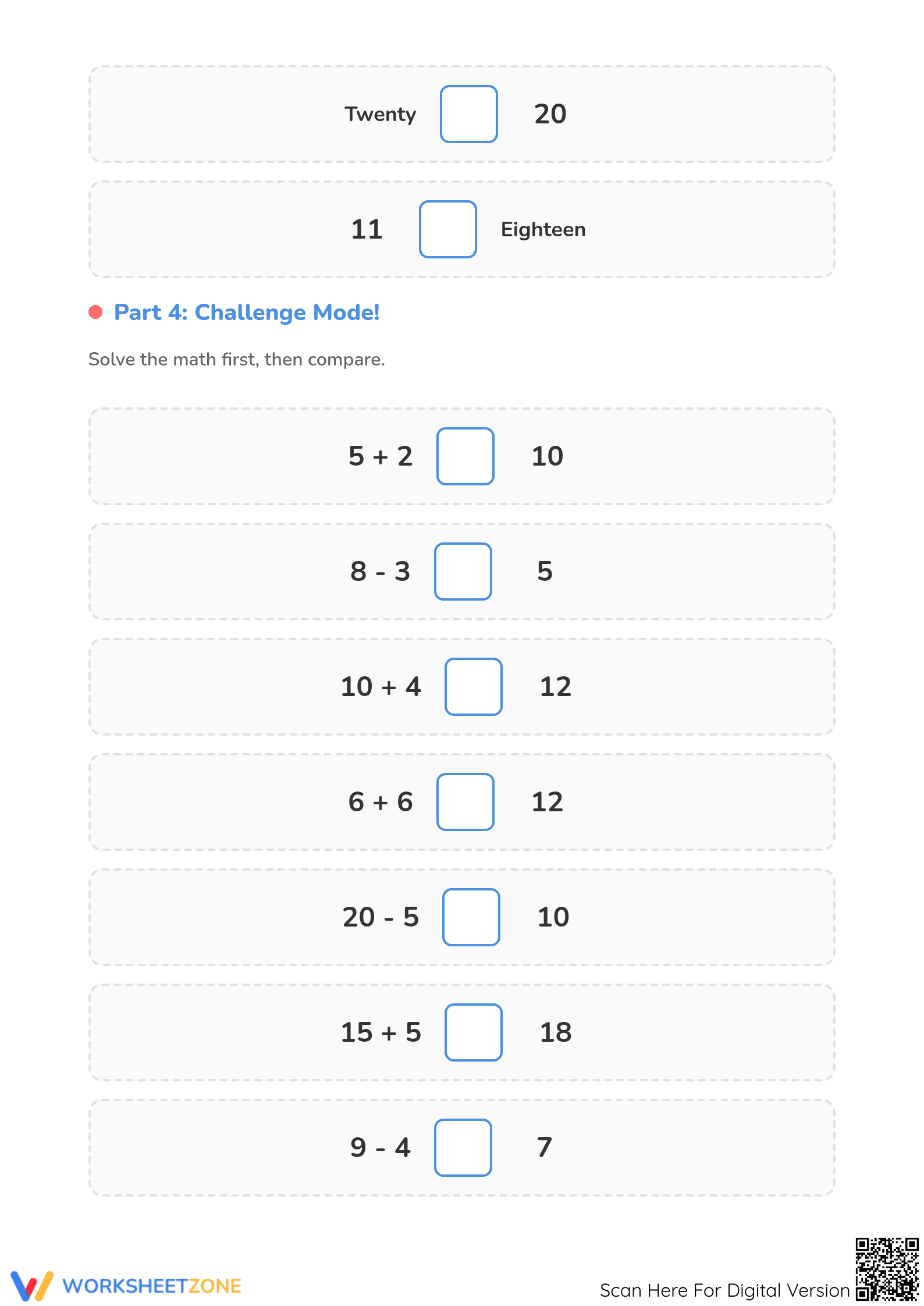 Essential Comparing Numbers Worksheet | Grade 1-2 Math - Page 4
