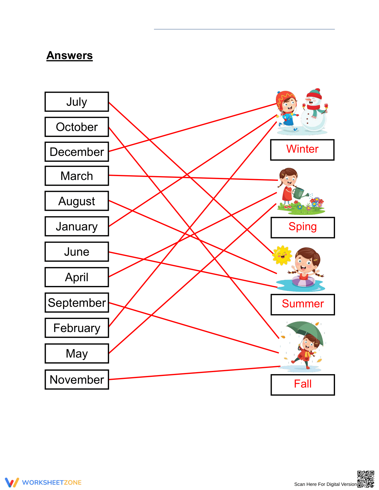 Essential Seasons and Months Worksheet | Grade 1 Science - Page 2