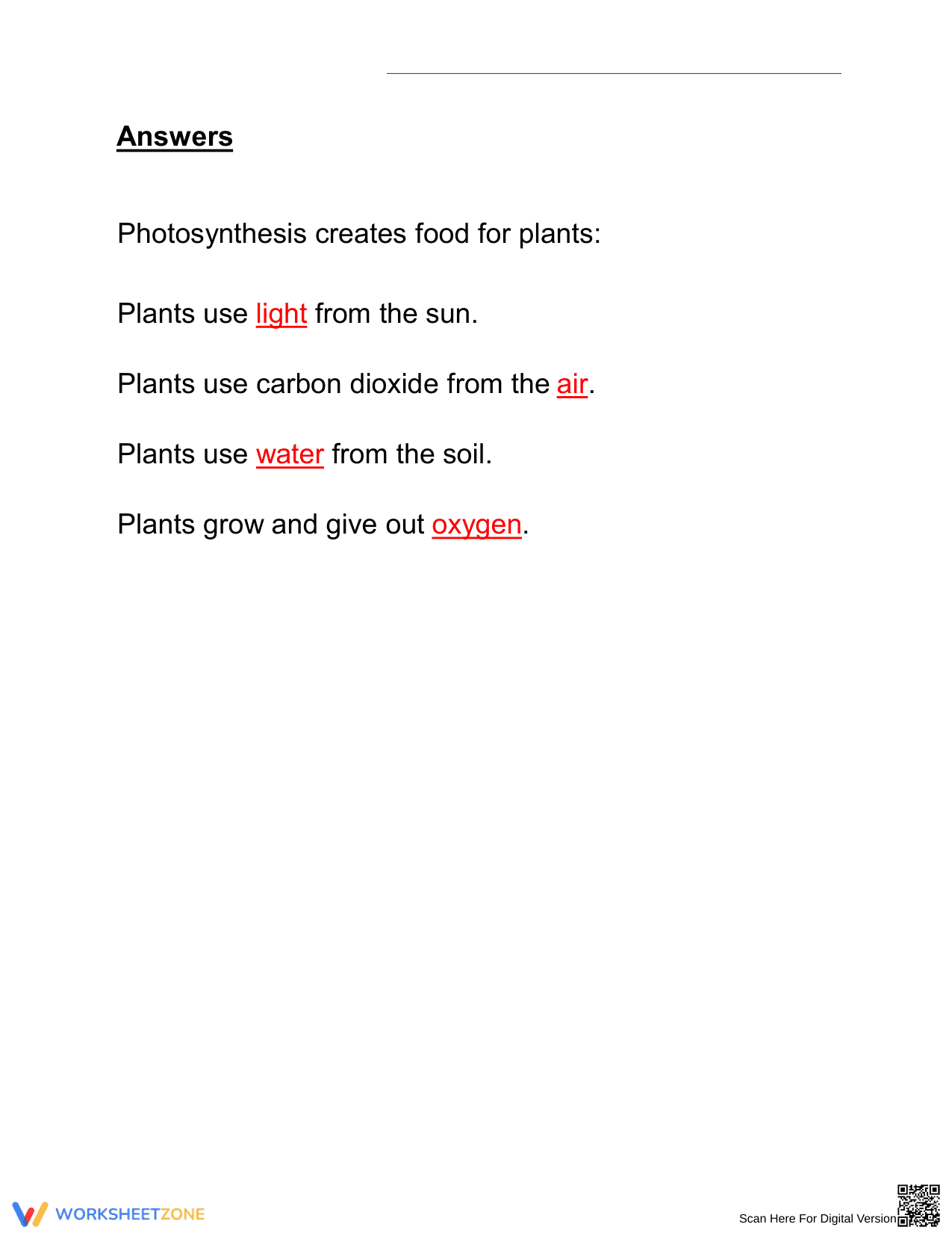 Essential Photosynthesis Worksheet | Grade 2 Science - Page 2