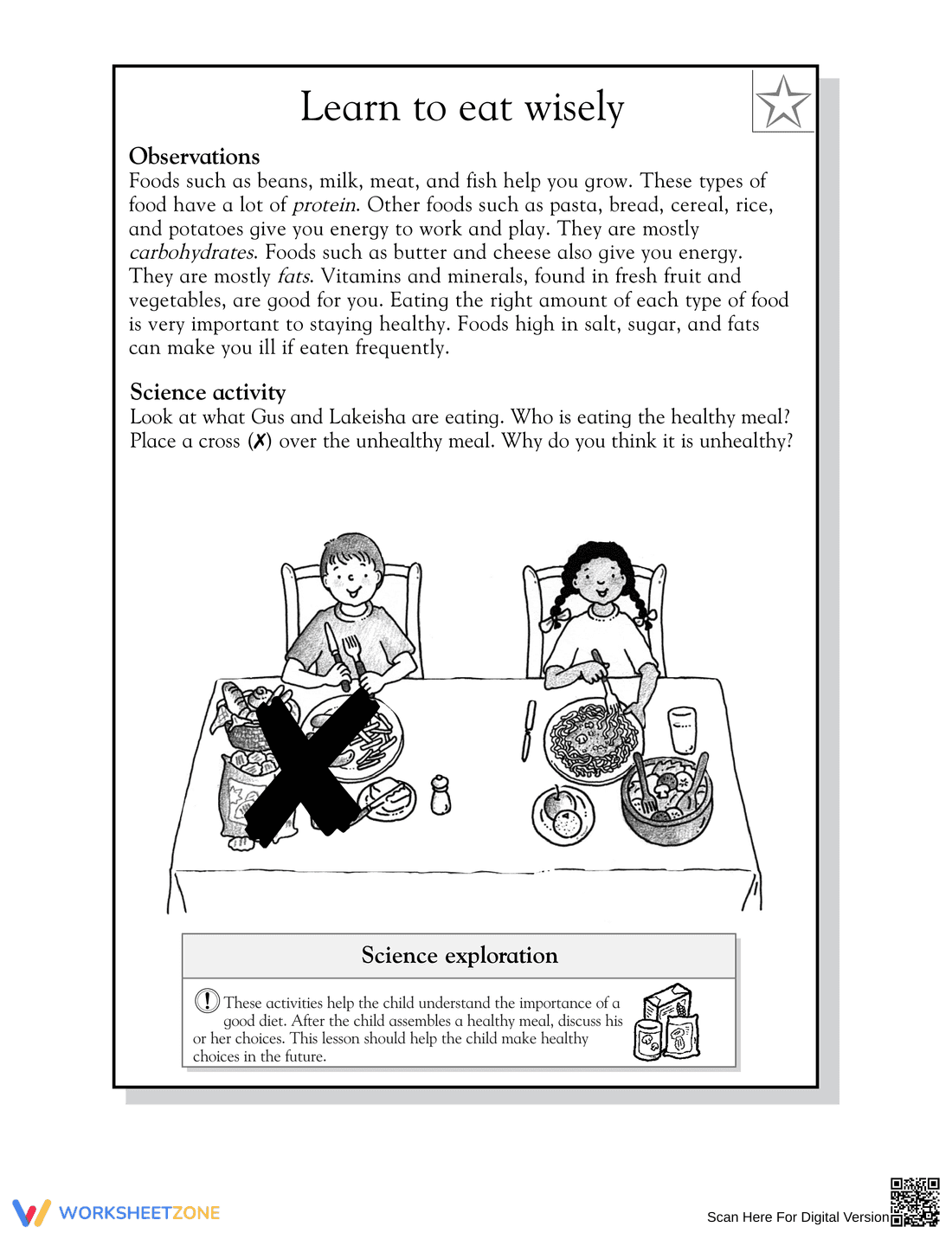 Learn to Eat Wisely: Essential Grade 1-2 Science Worksheet - Page 2