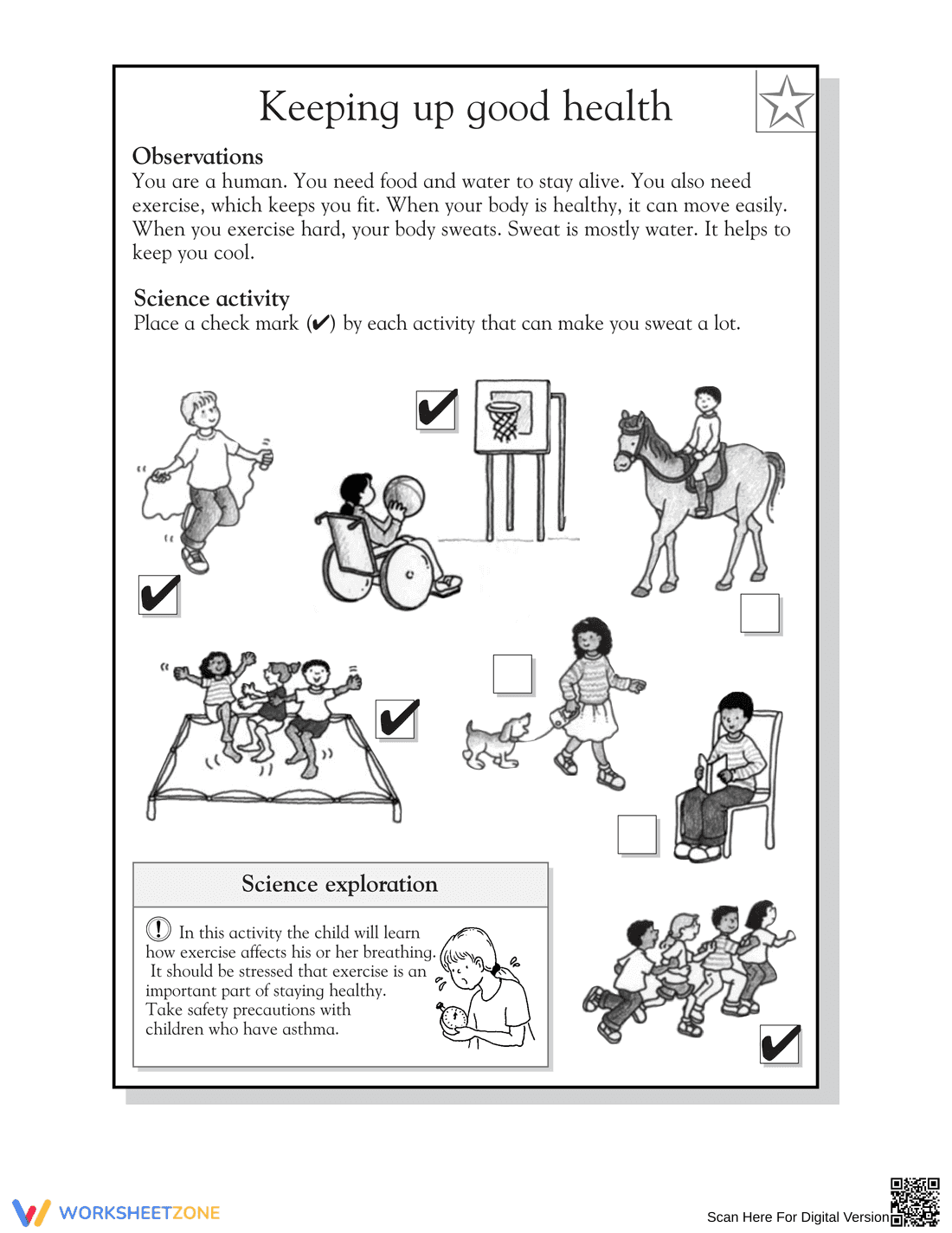 Essential Grade 1 Science: Keeping Up Good Health Worksheet - Page 2