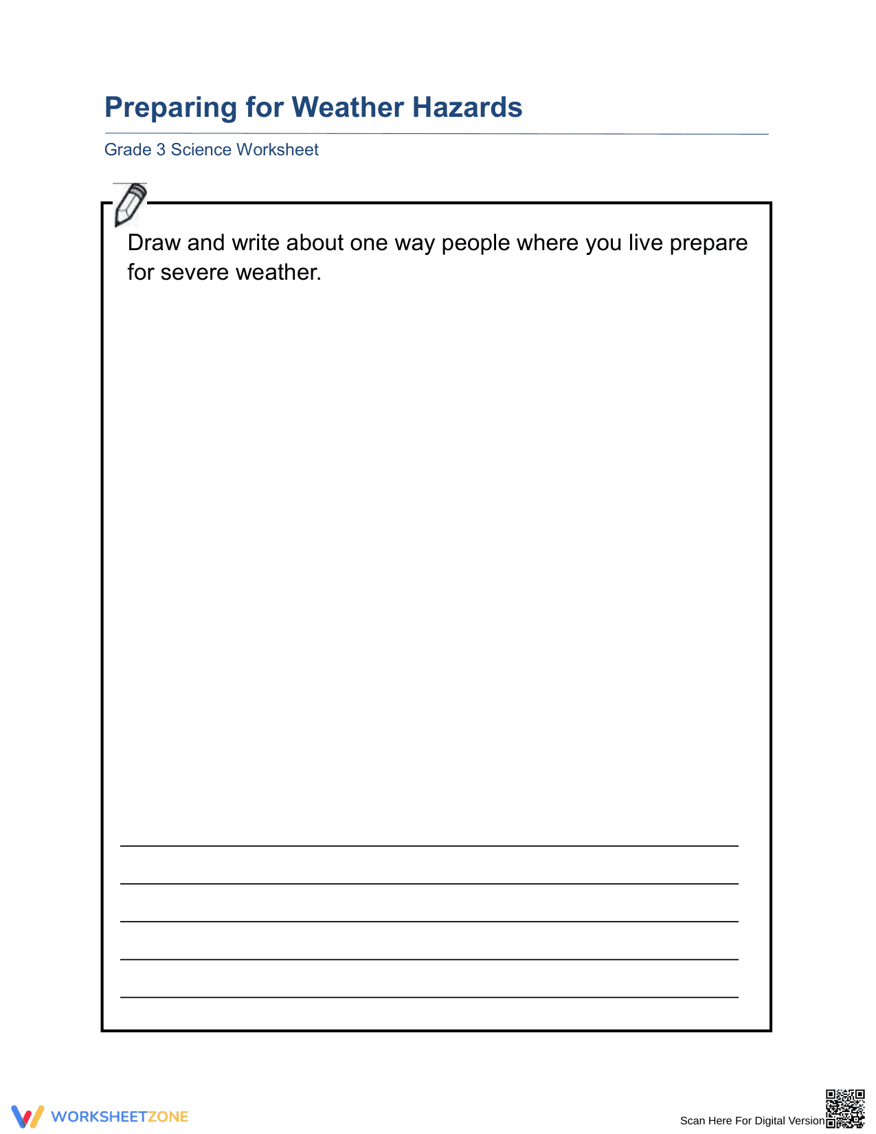 Printable Preparing for Weather Hazards Worksheet | Grade 3 - Page 2