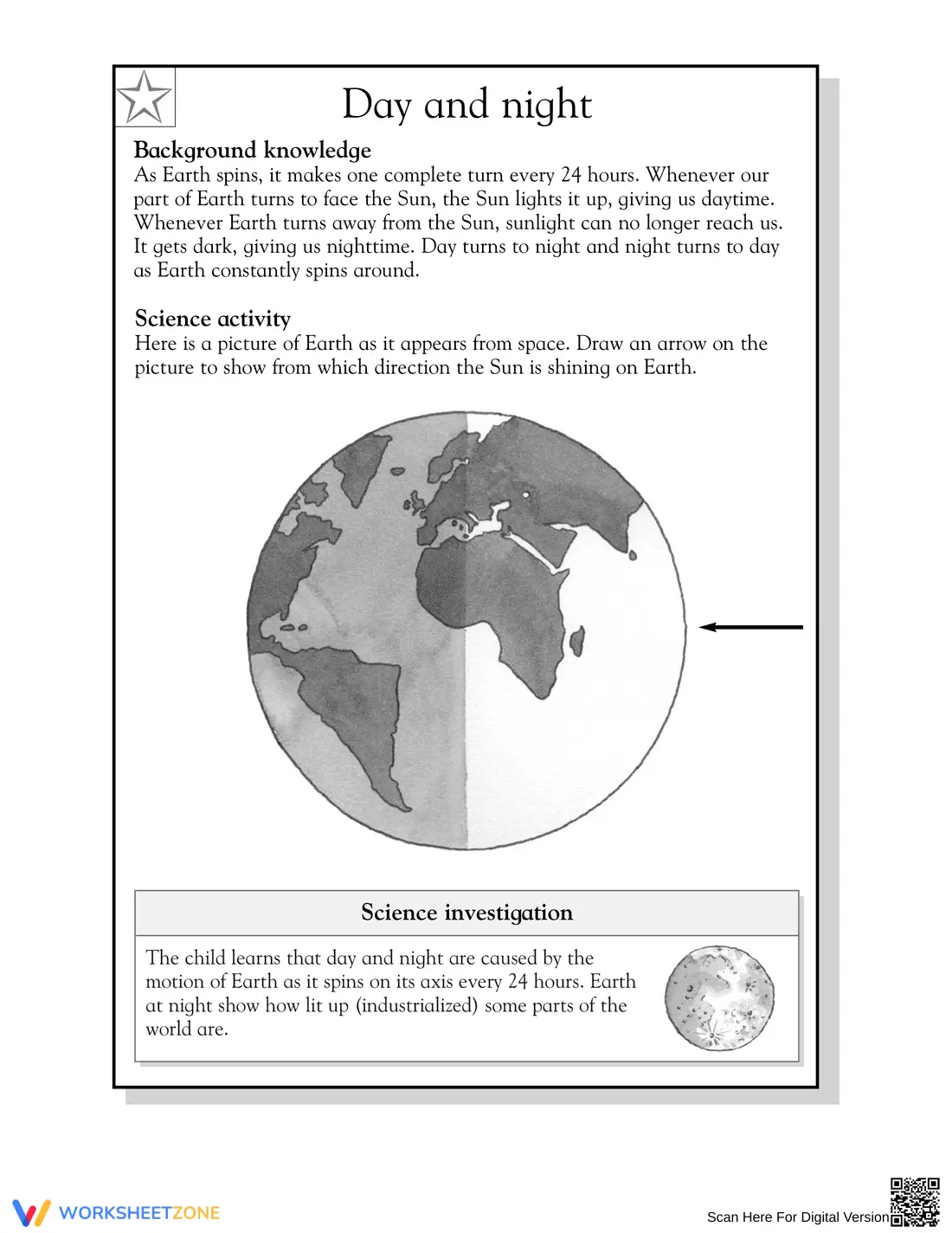 Essential Day and Night Worksheet | Grade 4 Science - Page 2