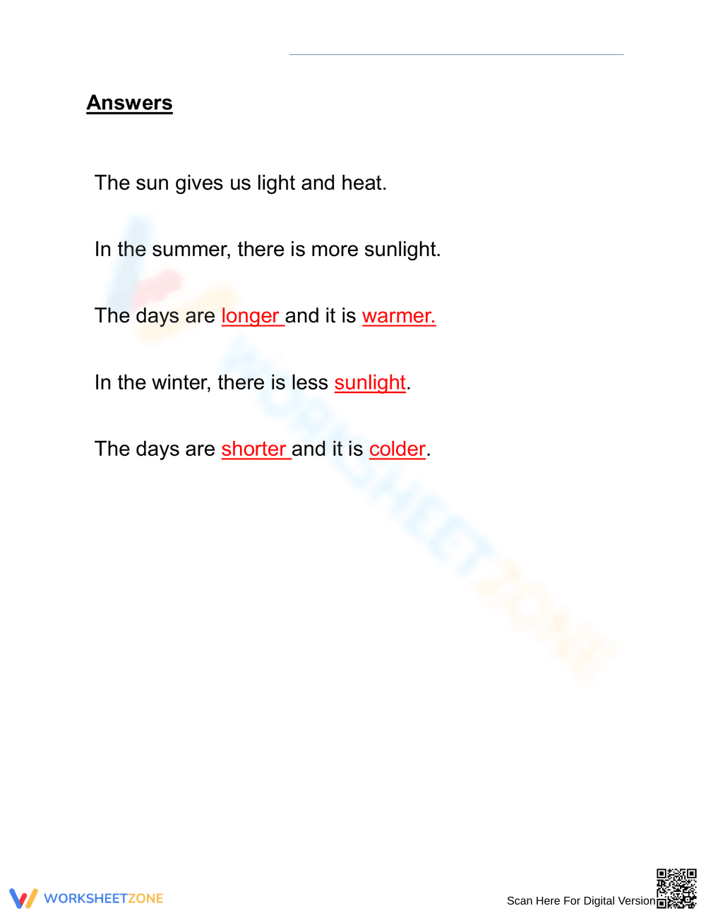 Understanding Daylight and the Seasons - Page 2