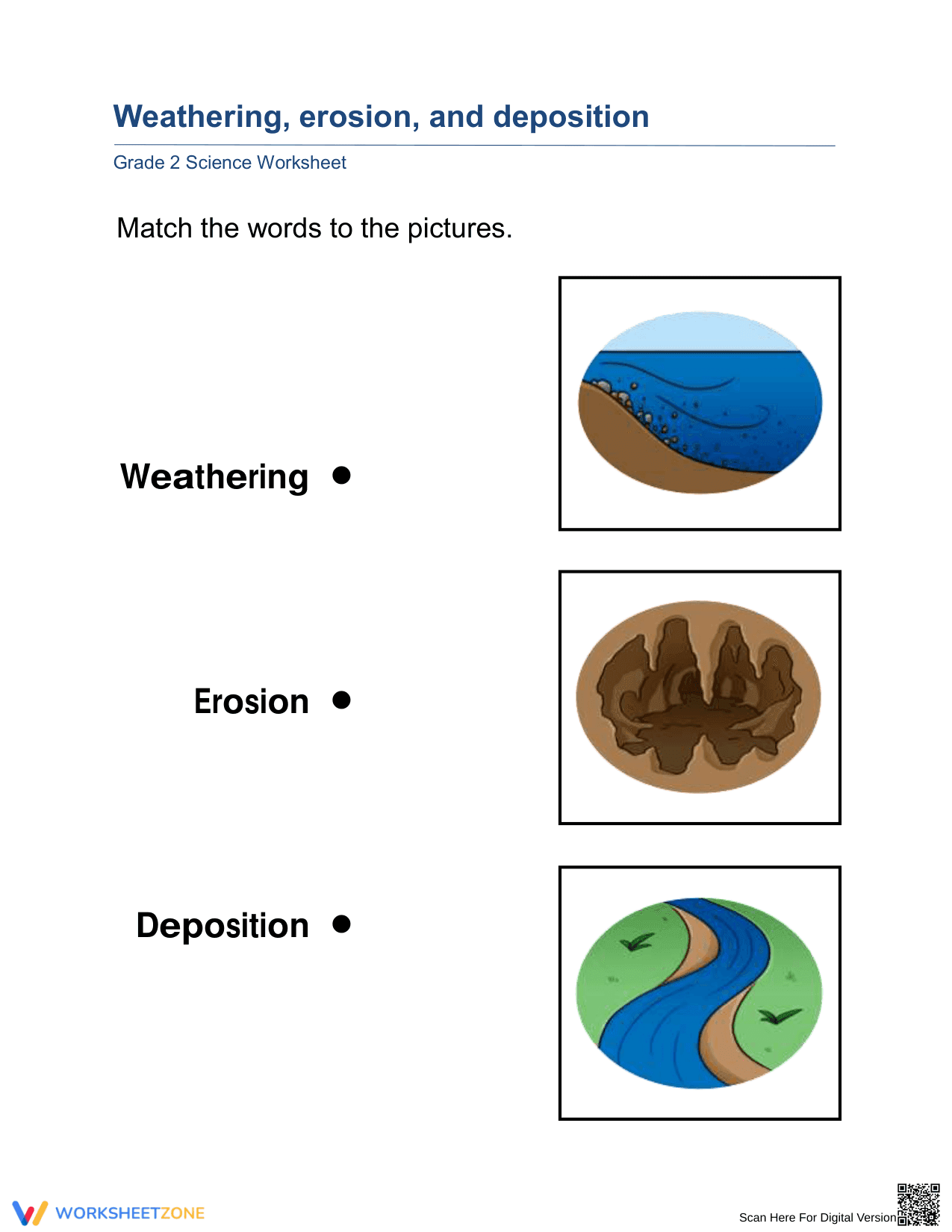 Printable Grade 2 Weathering Erosion & Deposition Worksheet - Page 2