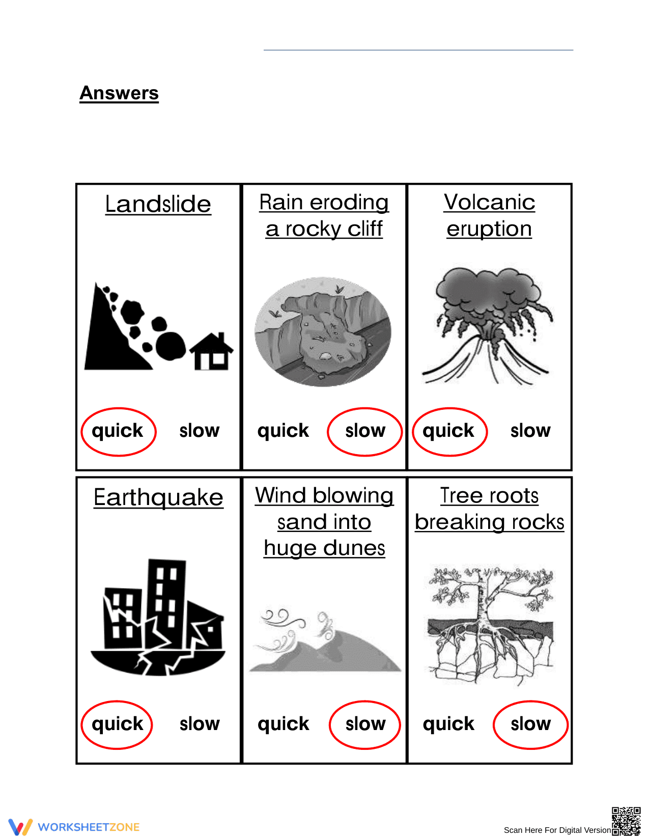 Grade 2 Earth Changes — Printable No-Prep Worksheet - Page 2