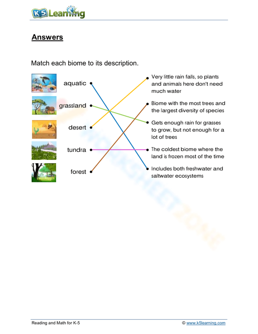 Printable Biomes Worksheet | Grade 3 Science Ready - Page 2