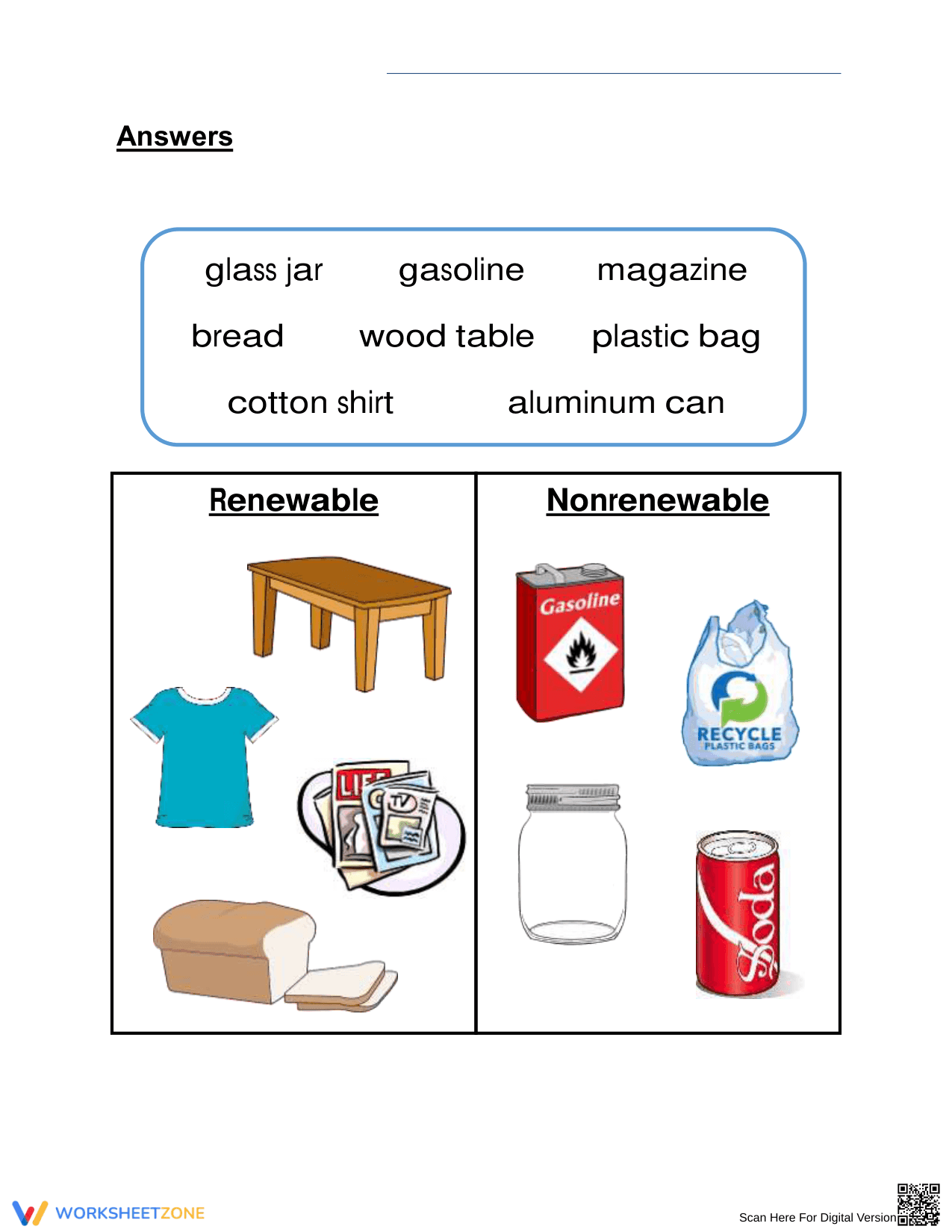 Grade 2 Renewable Resources — Printable No-Prep Worksheet - Page 2