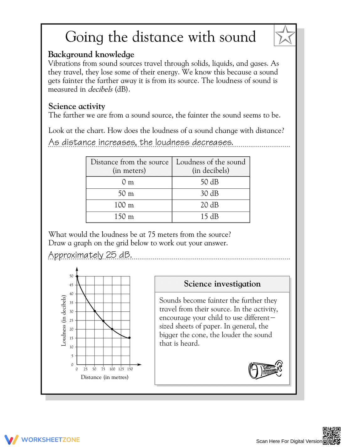 Printable Sound Distance Worksheet | Grade 5 Science - Page 2