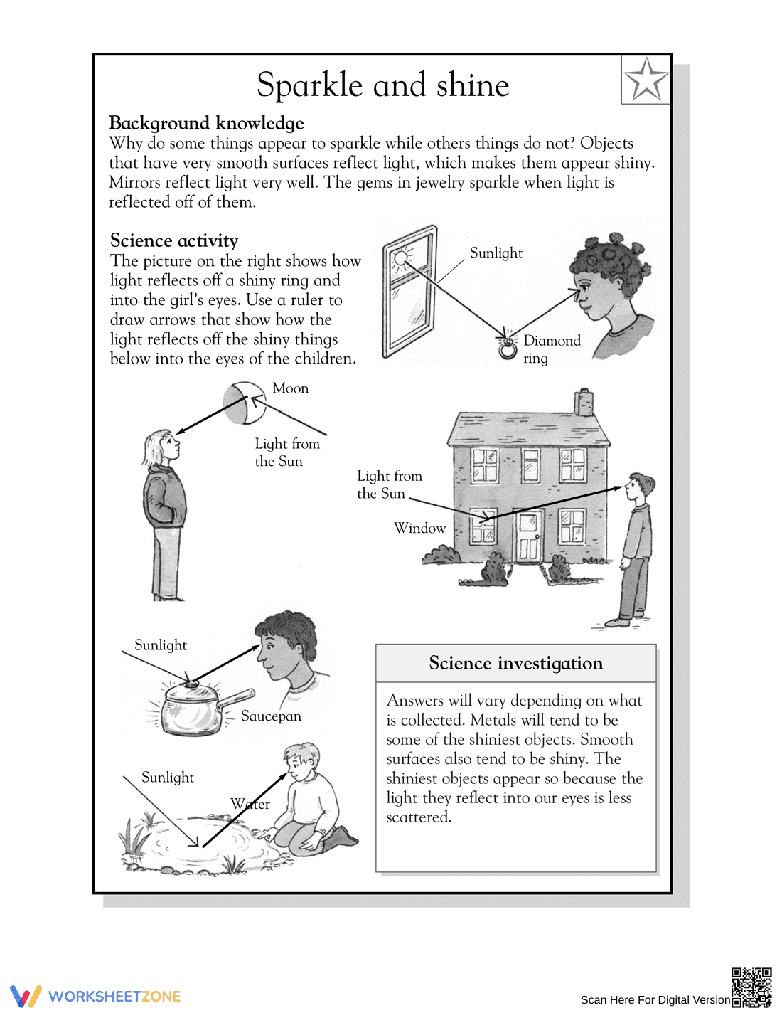 Essential Grade 3 Light Reflection — No-Prep Worksheet - Page 2