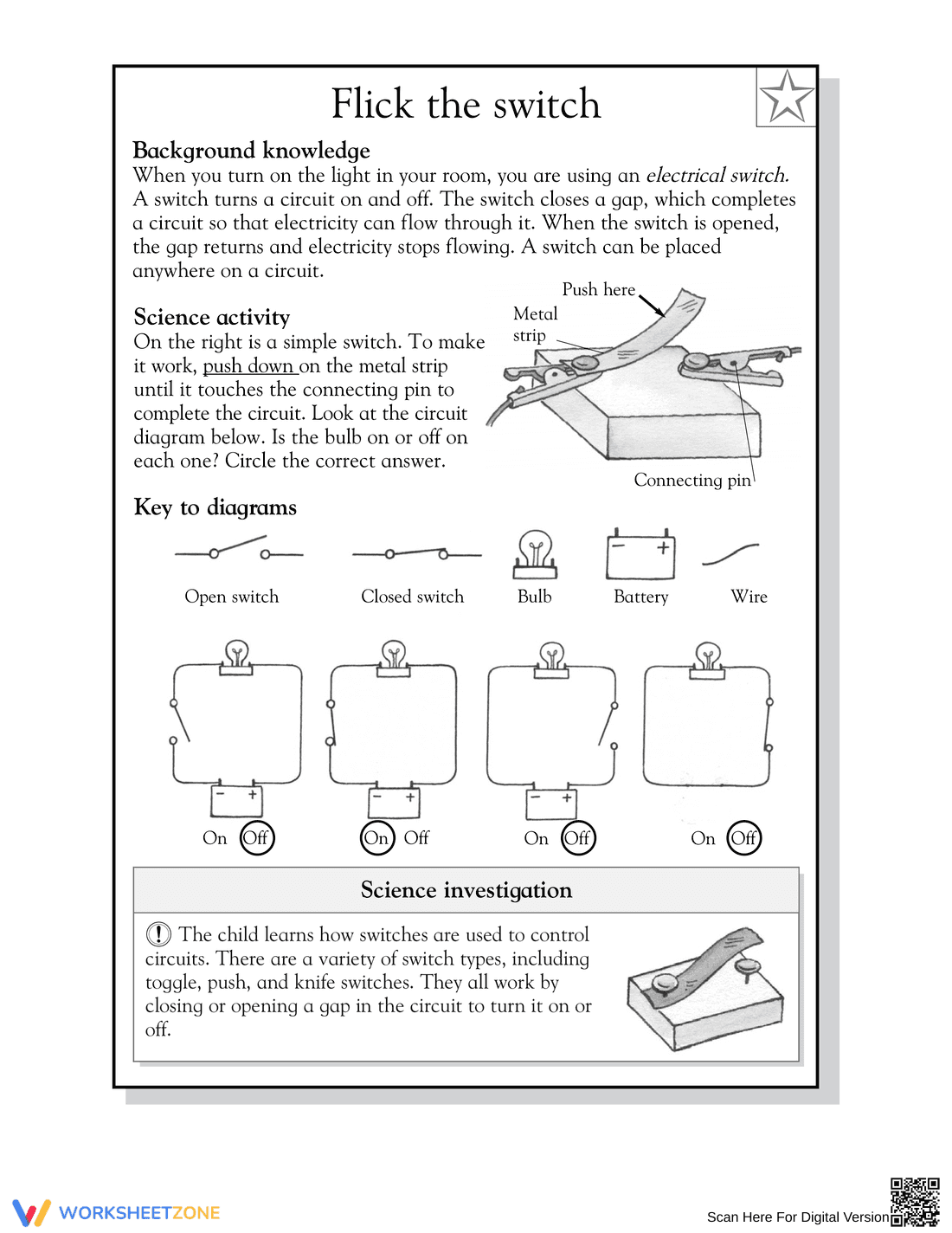 Essential Grade 4 Electrical Circuits & Switches Worksheet - Page 2