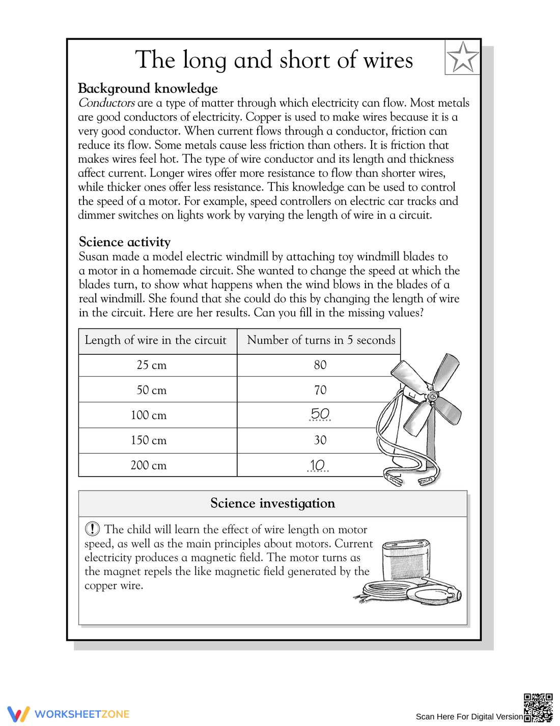 Printable Wires as Conductors Circuit Worksheet | Grade 5 - Page 2