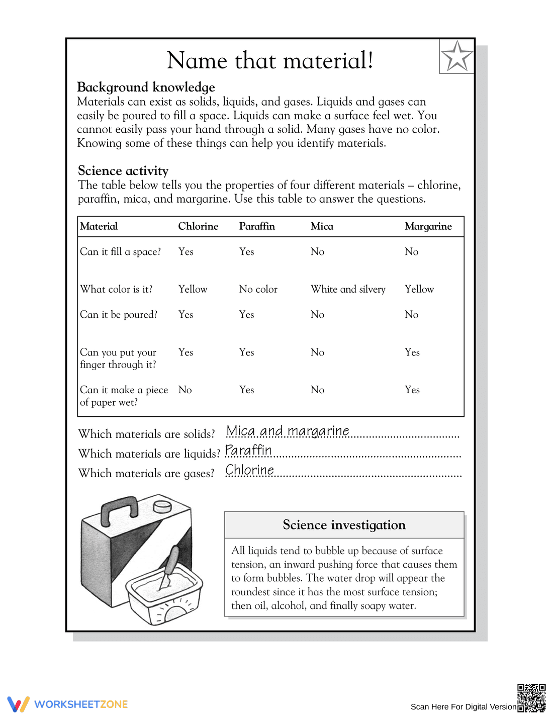 Name That Material! | Essential Grade 4 Science Worksheet - Page 2
