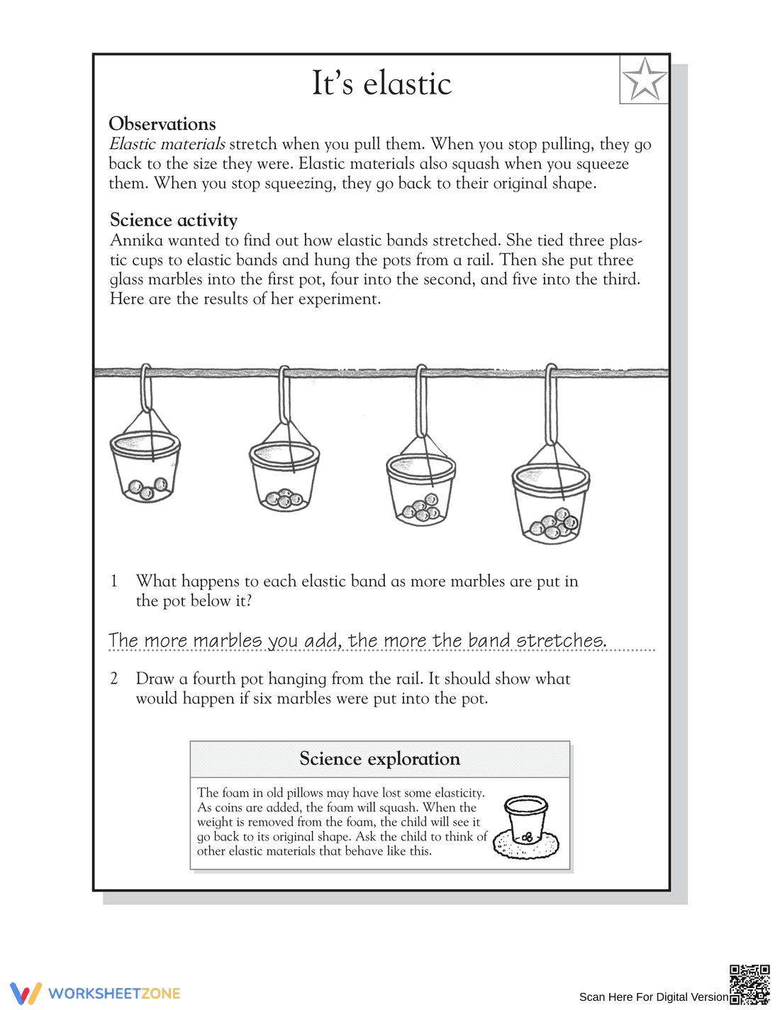 Grade 2 Elasticity — Printable No-Prep Science Worksheet - Page 2