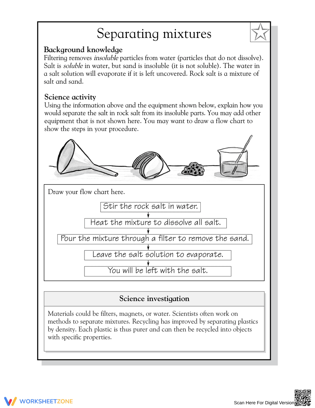 Grade 5 Separating Mixtures — Essential No-Prep Worksheet - Page 2