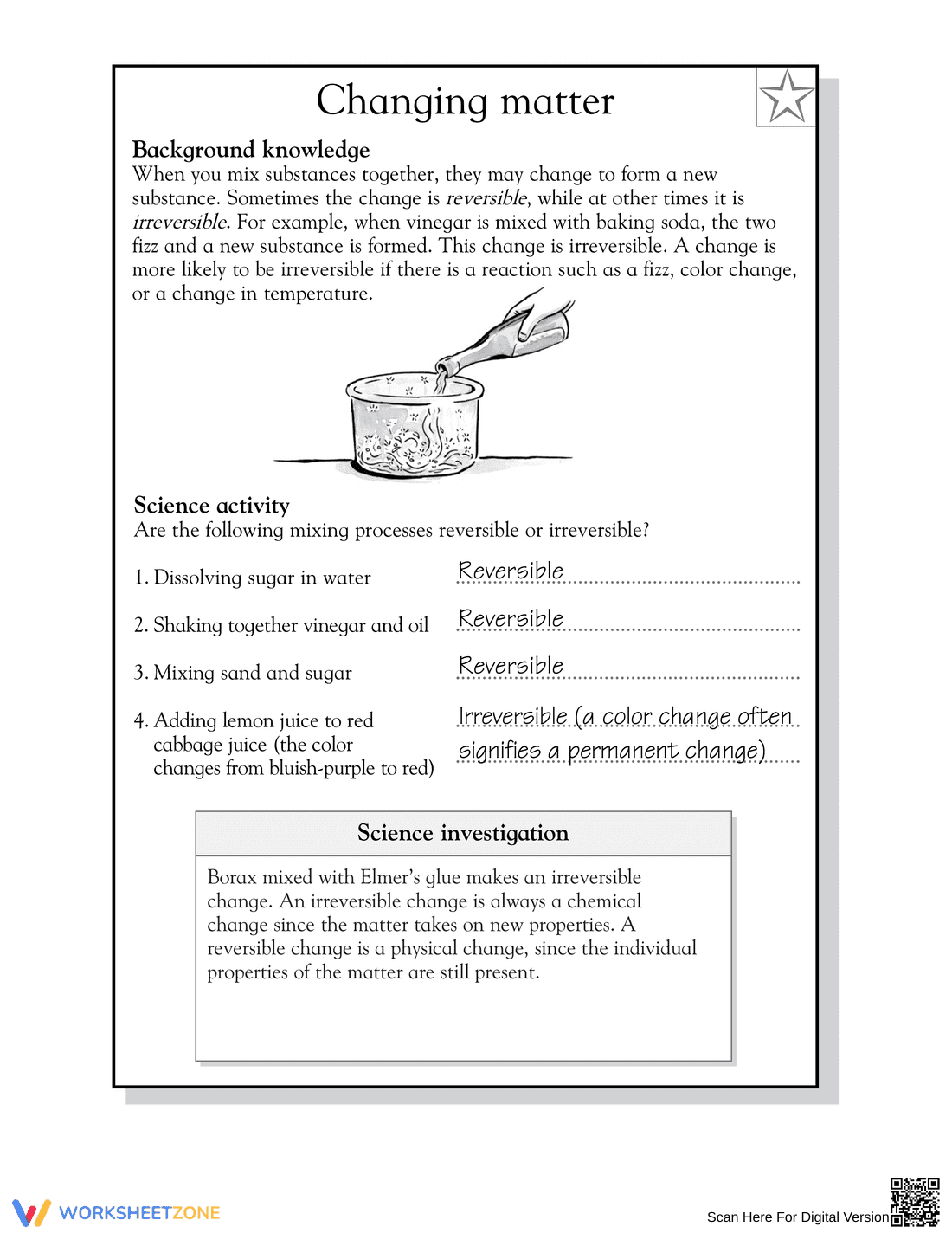 Essential Reversible and Irreversible Changes Grade 5 - Page 2