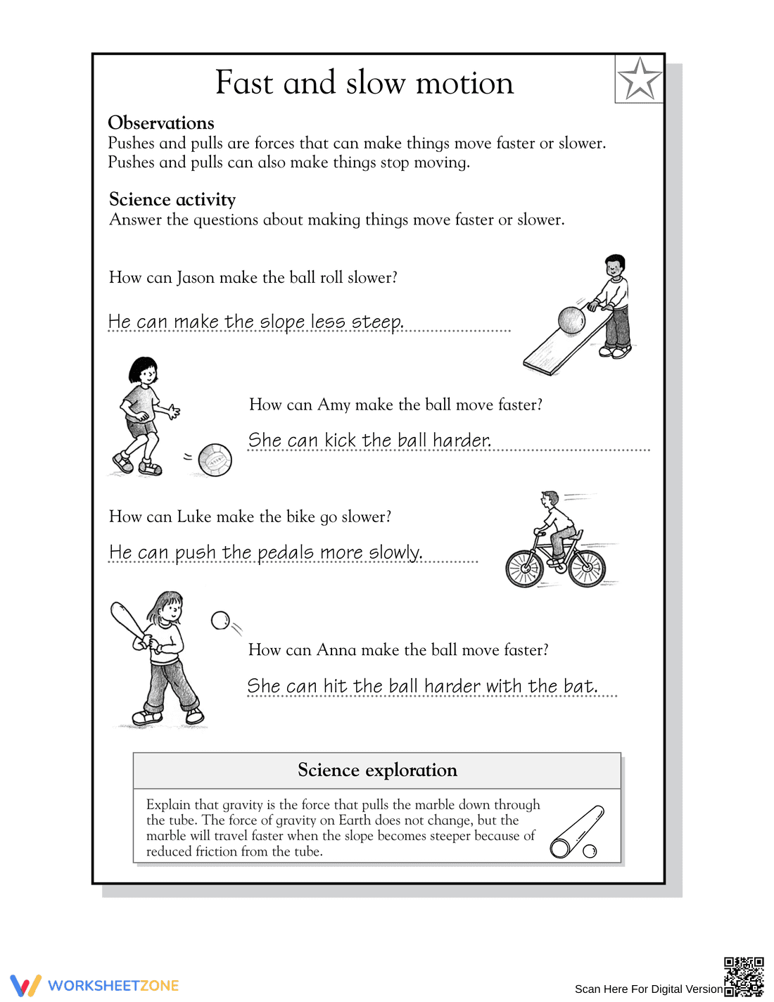 Essential Fast and Slow Motion Worksheet | Grade 1-2 Science - Page 2