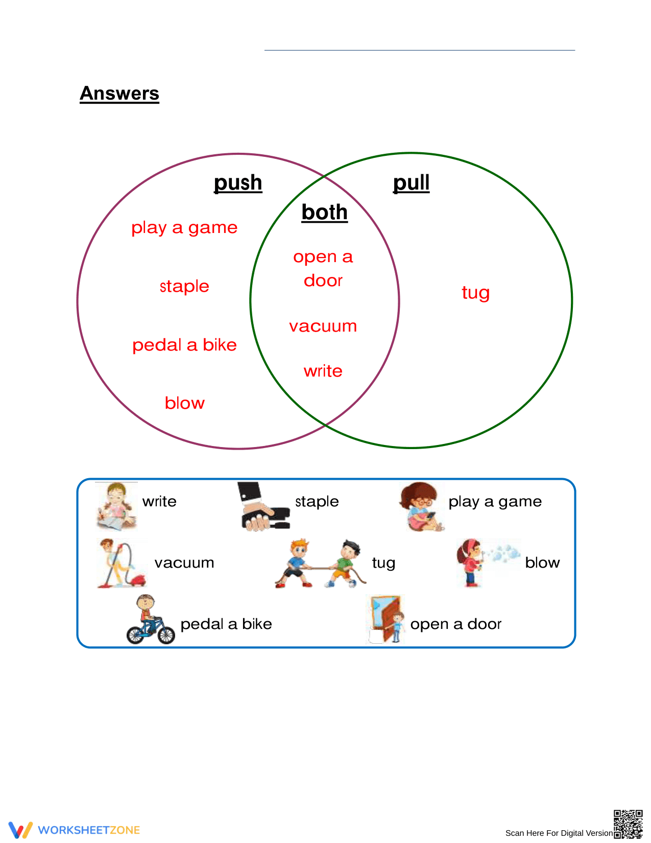 Grade 2 Push and Pull Forces — Printable No-Prep Worksheet - Page 2