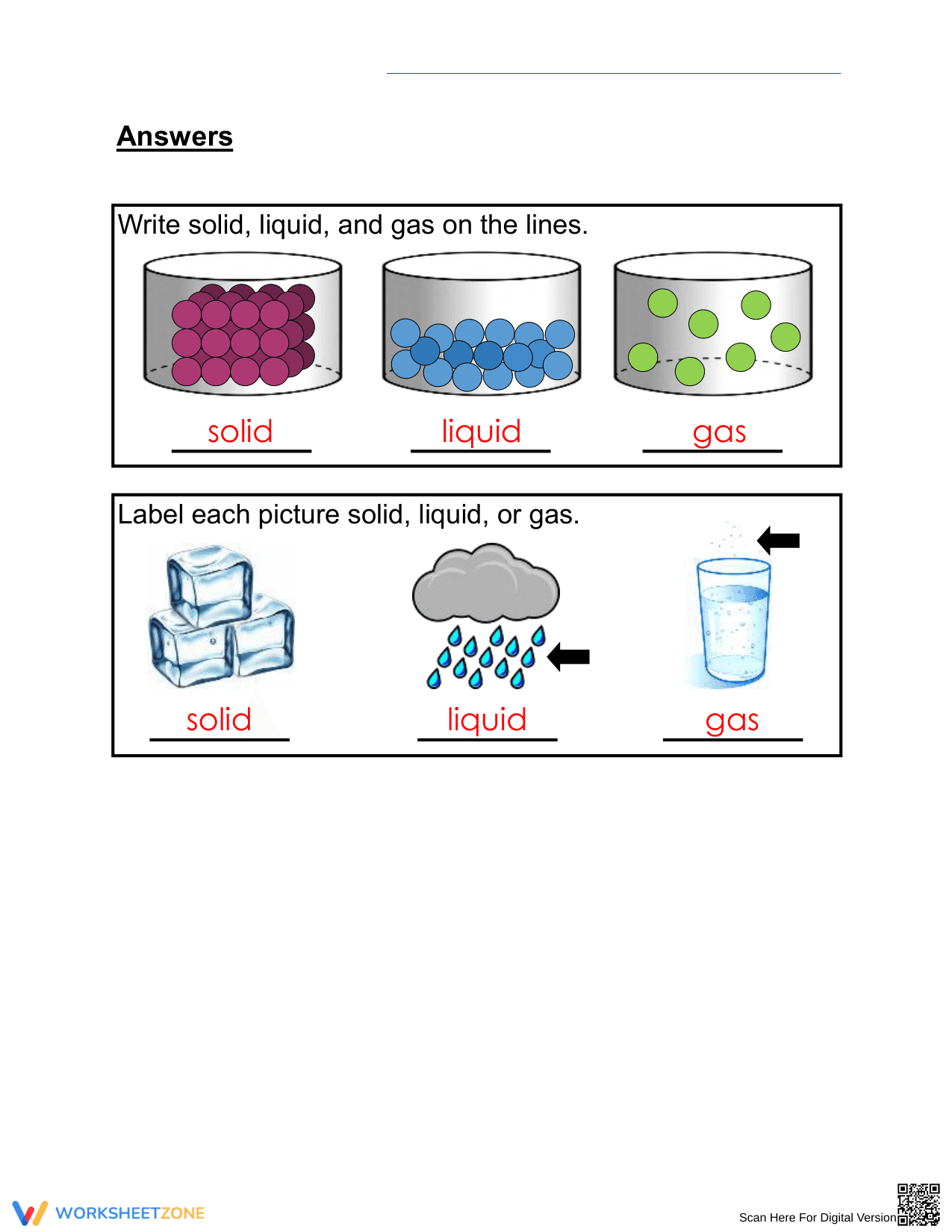 States of Matter Worksheet - Page 2