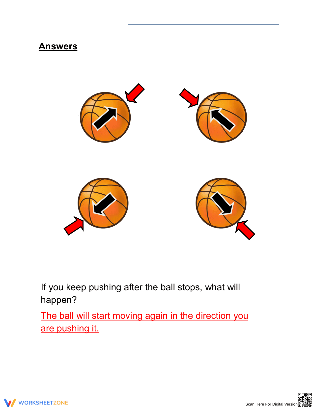Grade 1 Forces and Direction — Essential Science Worksheet - Page 2