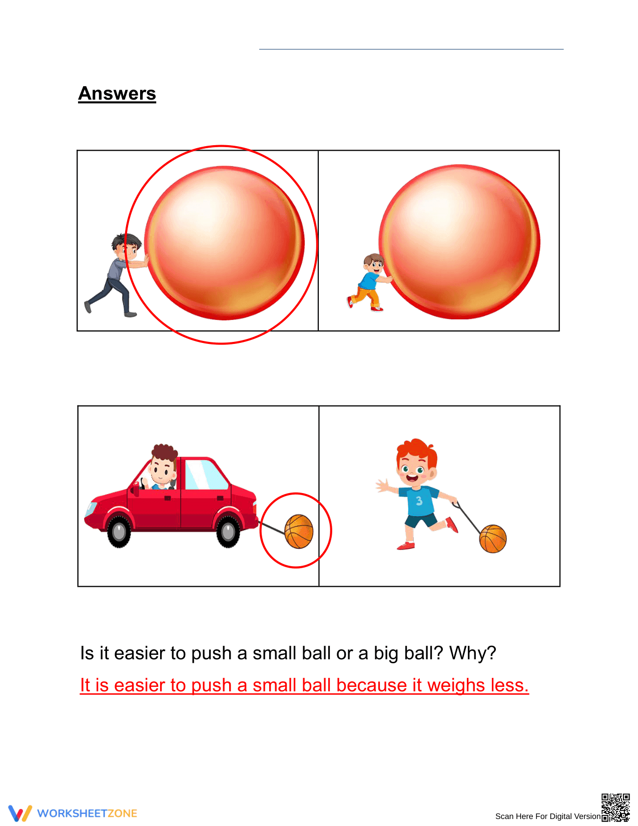 Essential Forces and Motion Worksheet | Grade 1 Science - Page 2