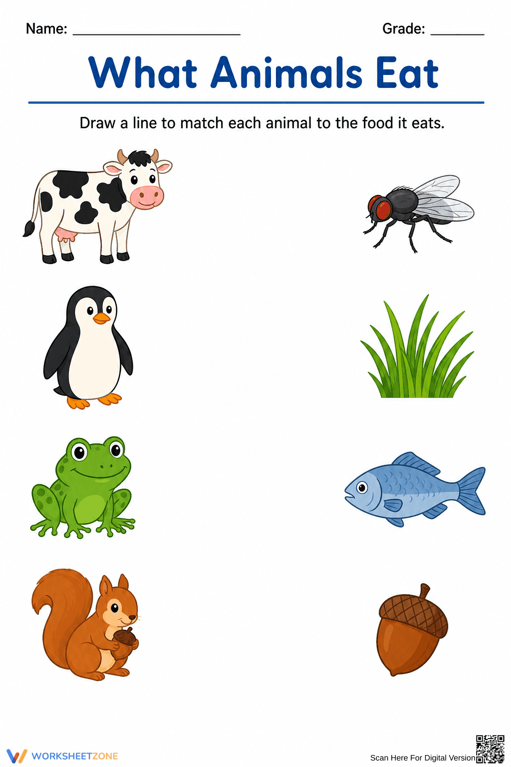 Grade 1 Animal Diet Worksheet — Printable Science - Page 2