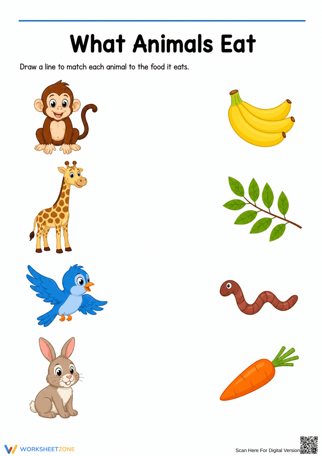 Printable What Animals Eat Worksheet | Grade 1 Science - Page 2