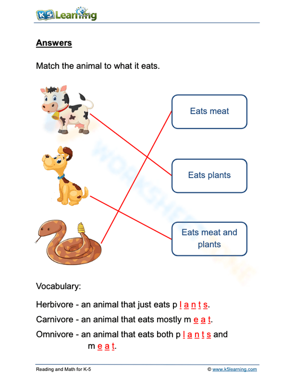 Essential Grade 1 Science: Plant and Meat Eaters Worksheet - Page 2