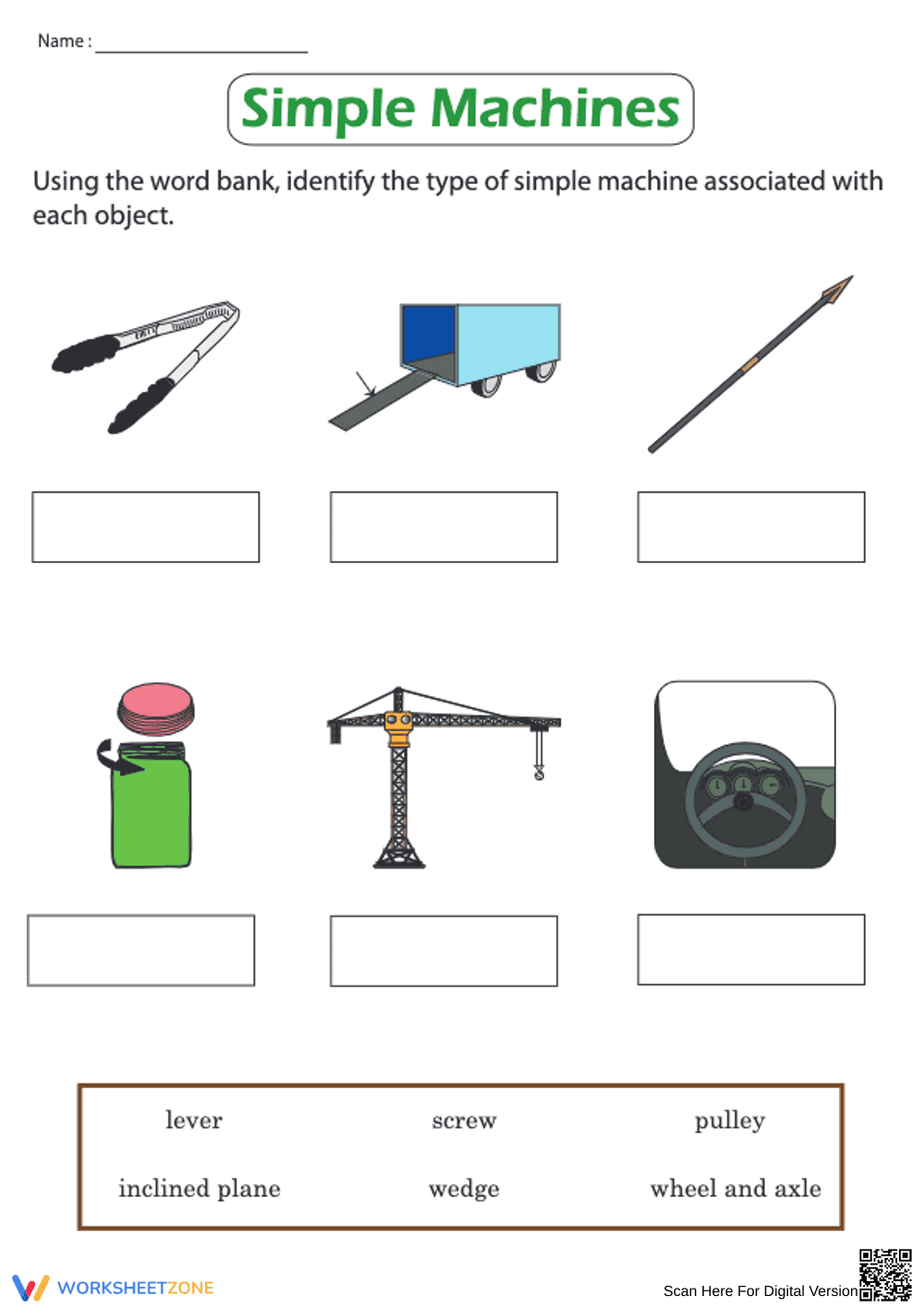 Grade 3 Simple Machines — Printable No-Prep Worksheet - Page 2