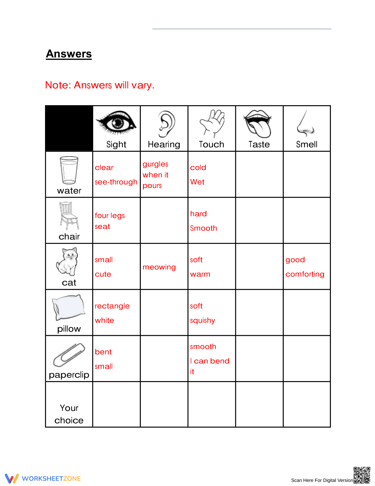 Using Senses to Observe Worksheet | Grade 2 Essential - Page 2