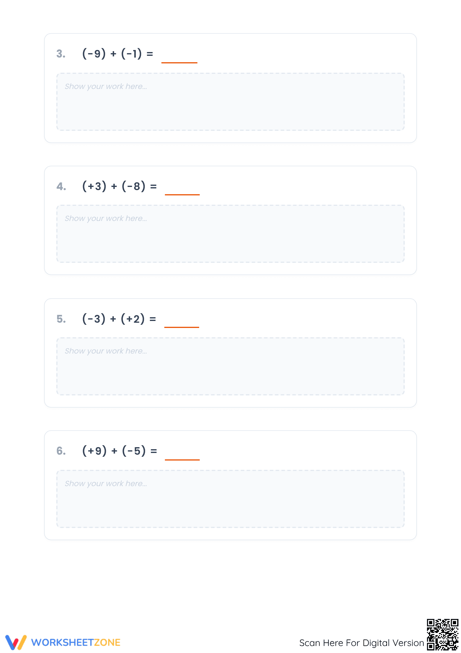 Printable Adding Integers Worksheet | Grade 5 Math Essential - Page 2