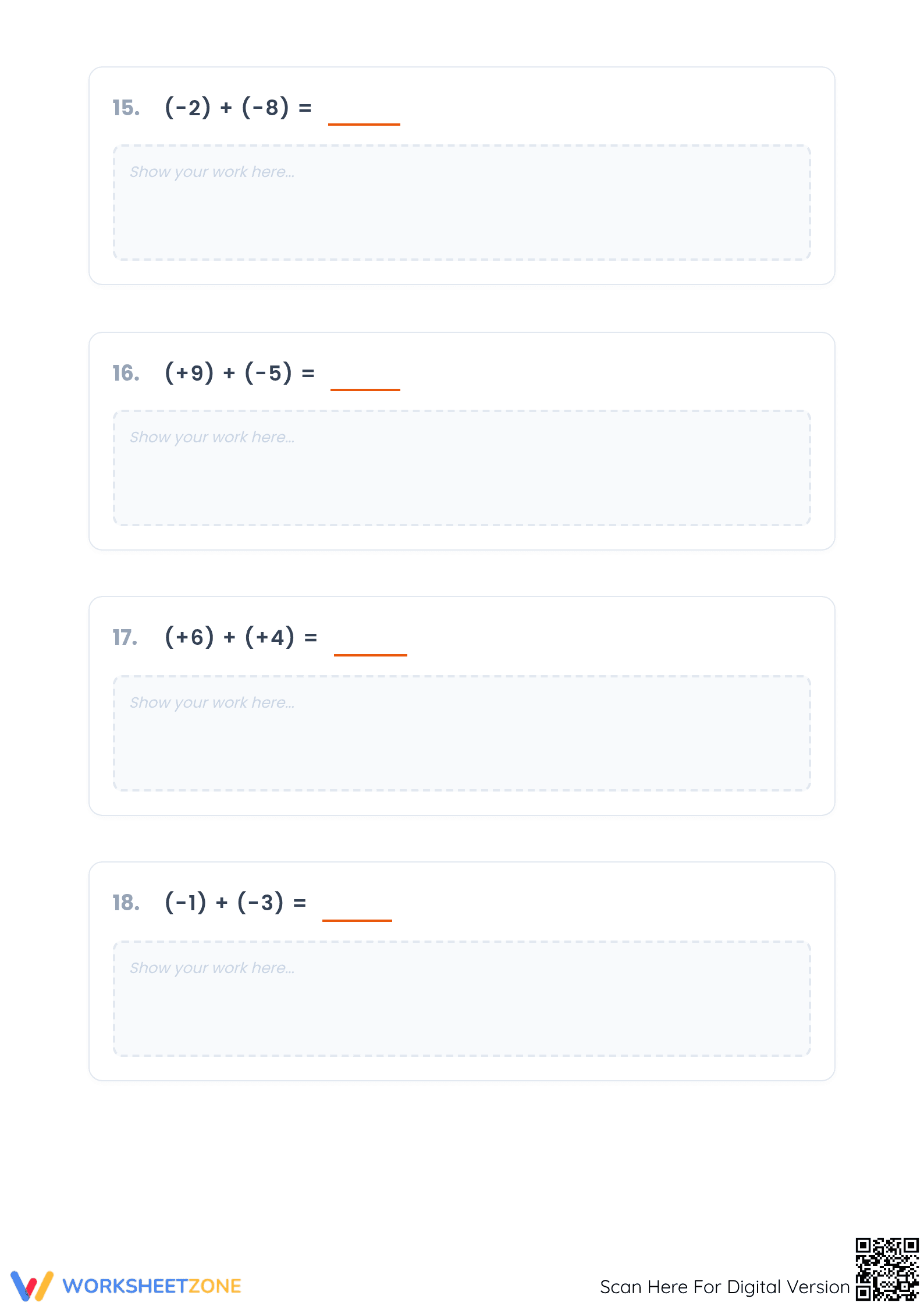 Printable Adding Integers Worksheet | Grade 5 Math Essential - Page 5