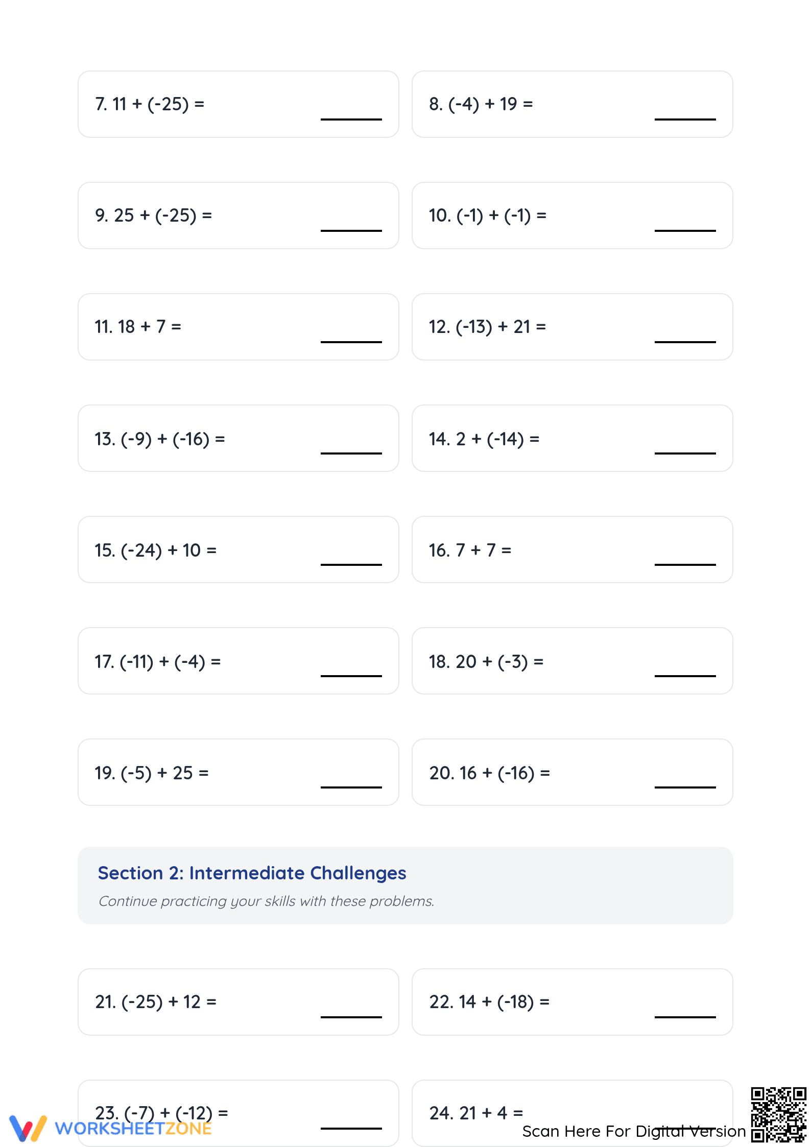Essential Grade 5 Adding Integers Worksheet | Aligned - Page 2
