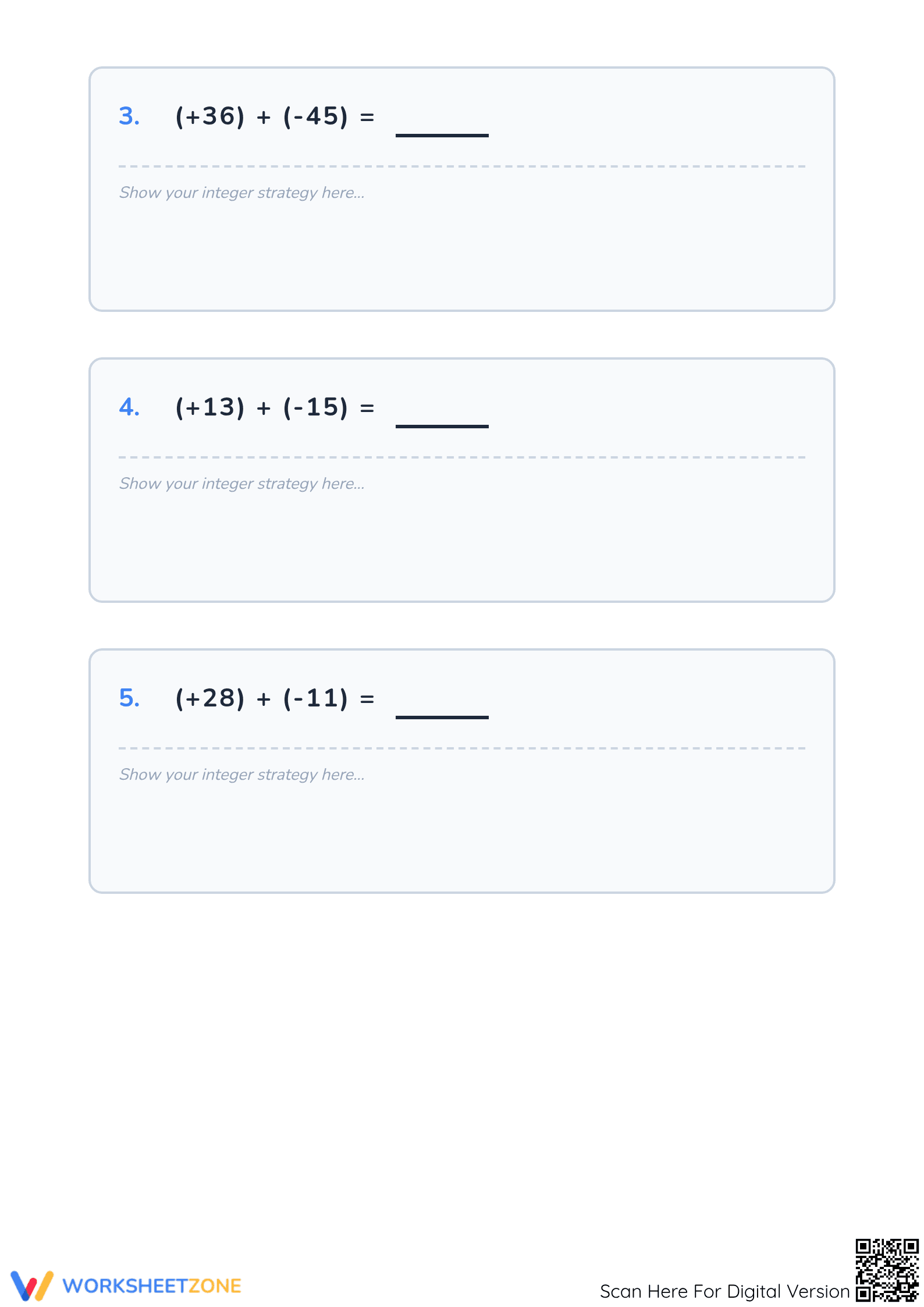 Essential Adding Integers Worksheet | Grade 5 Math - Page 2
