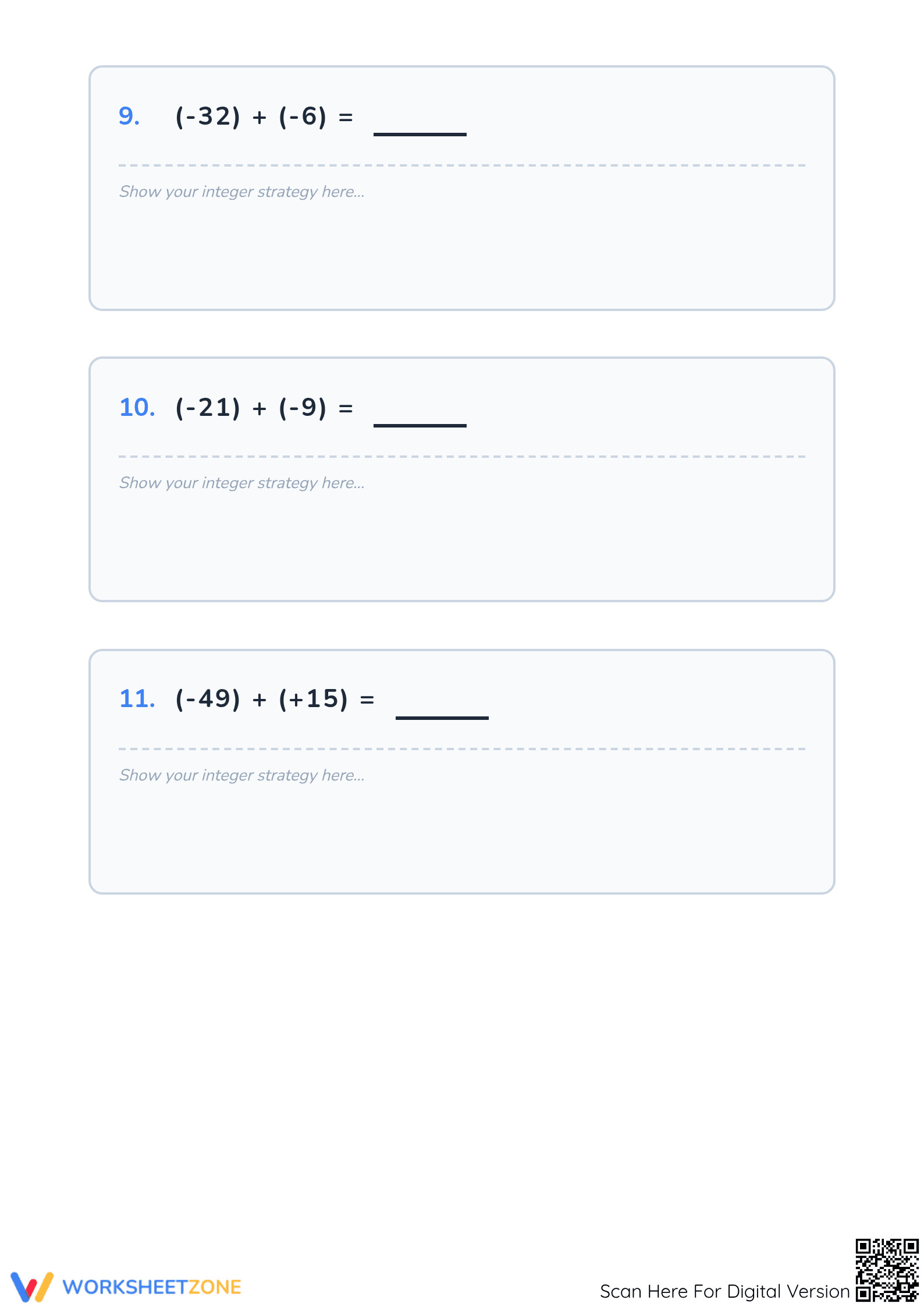 Essential Adding Integers Worksheet | Grade 5 Math - Page 4