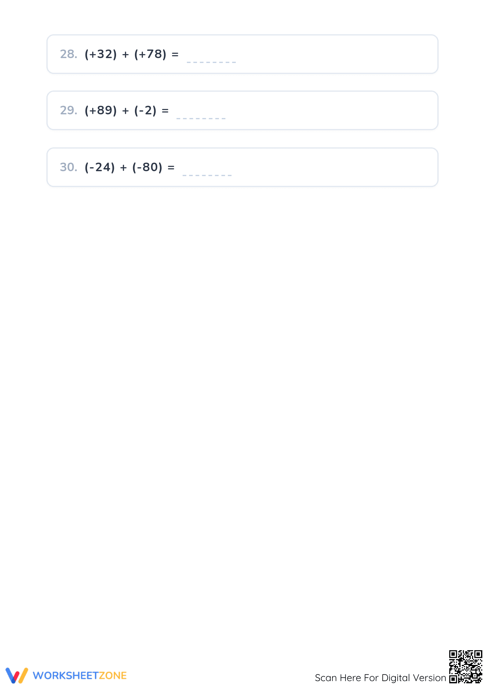 Essential Adding Integers Worksheet | Grade 5 Math - Page 4